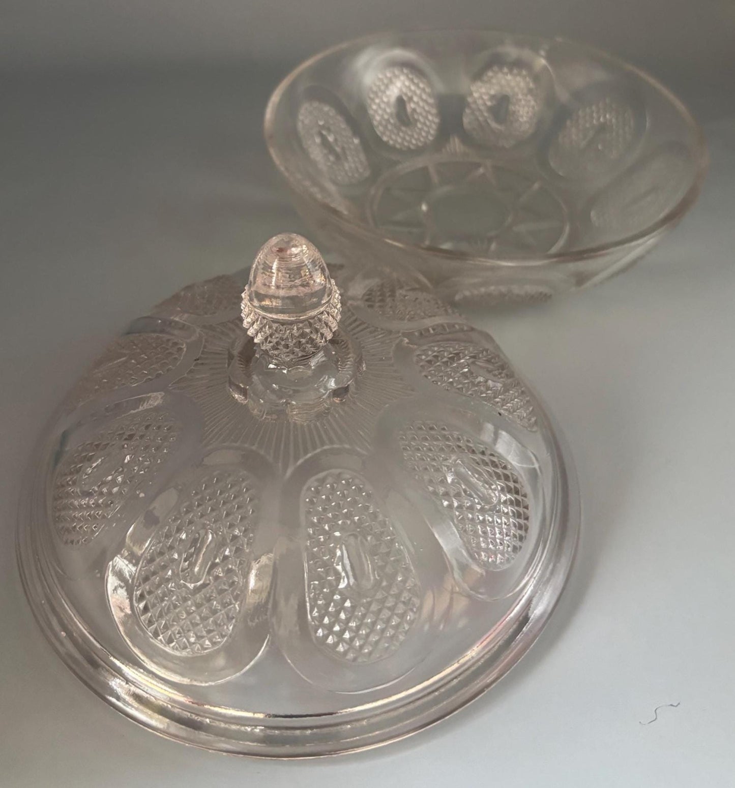 Antique EAPG Glass Candy Covered Dish Butter Dome with Cover Lover Antiques and Vintage