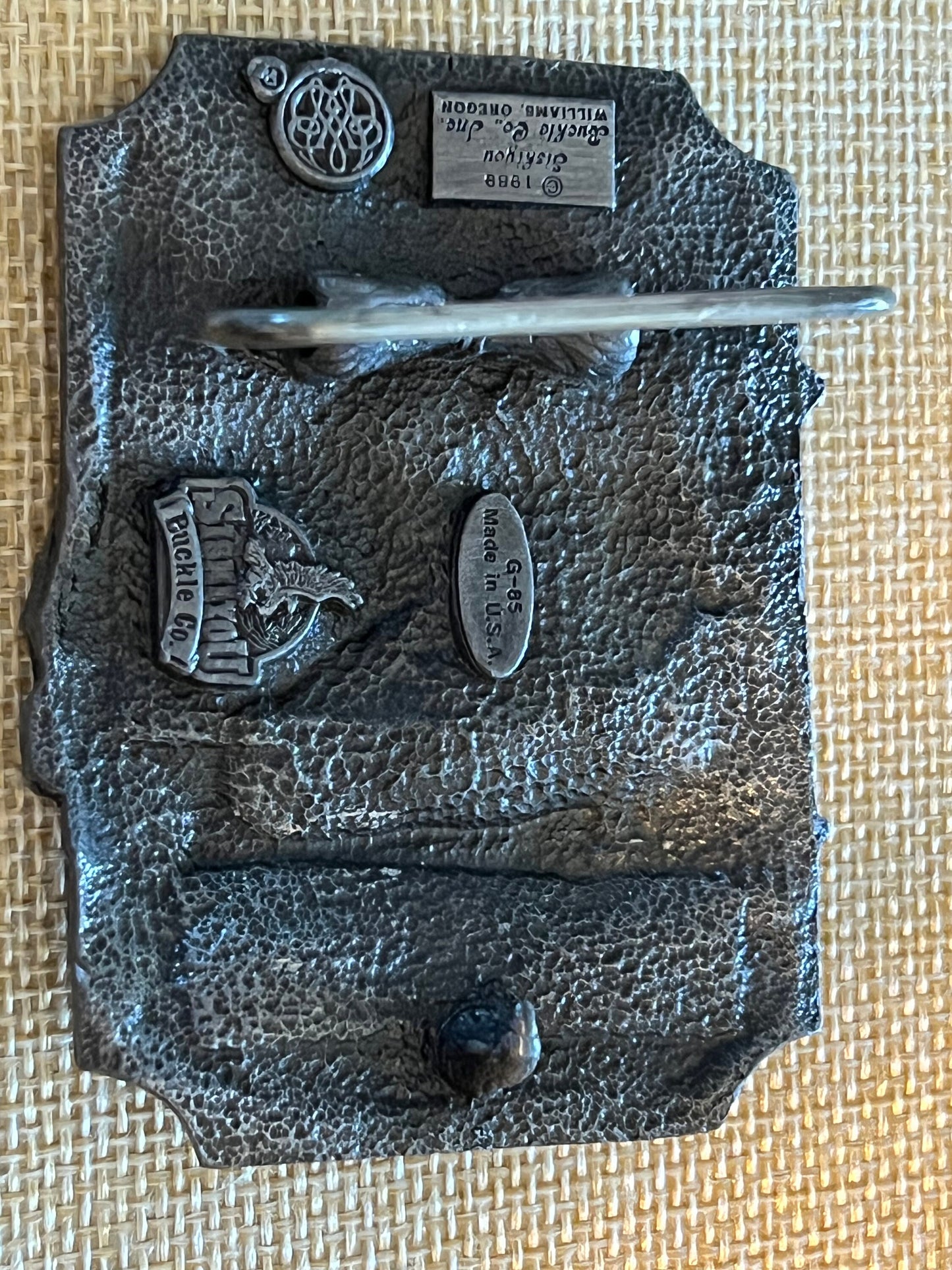 Vintage Siskiyou Lighthouse Beach Scene Belt Buckle - 1989