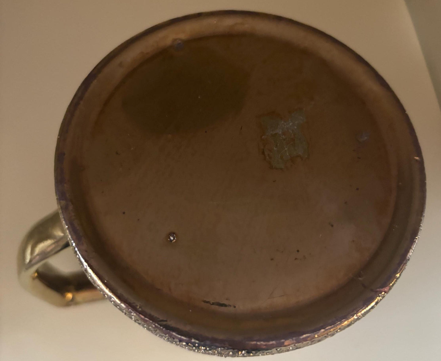 Vintage Gold Over Copper Pitcher Metal Pitcher with Cool Design Lover Antiques and Vintage