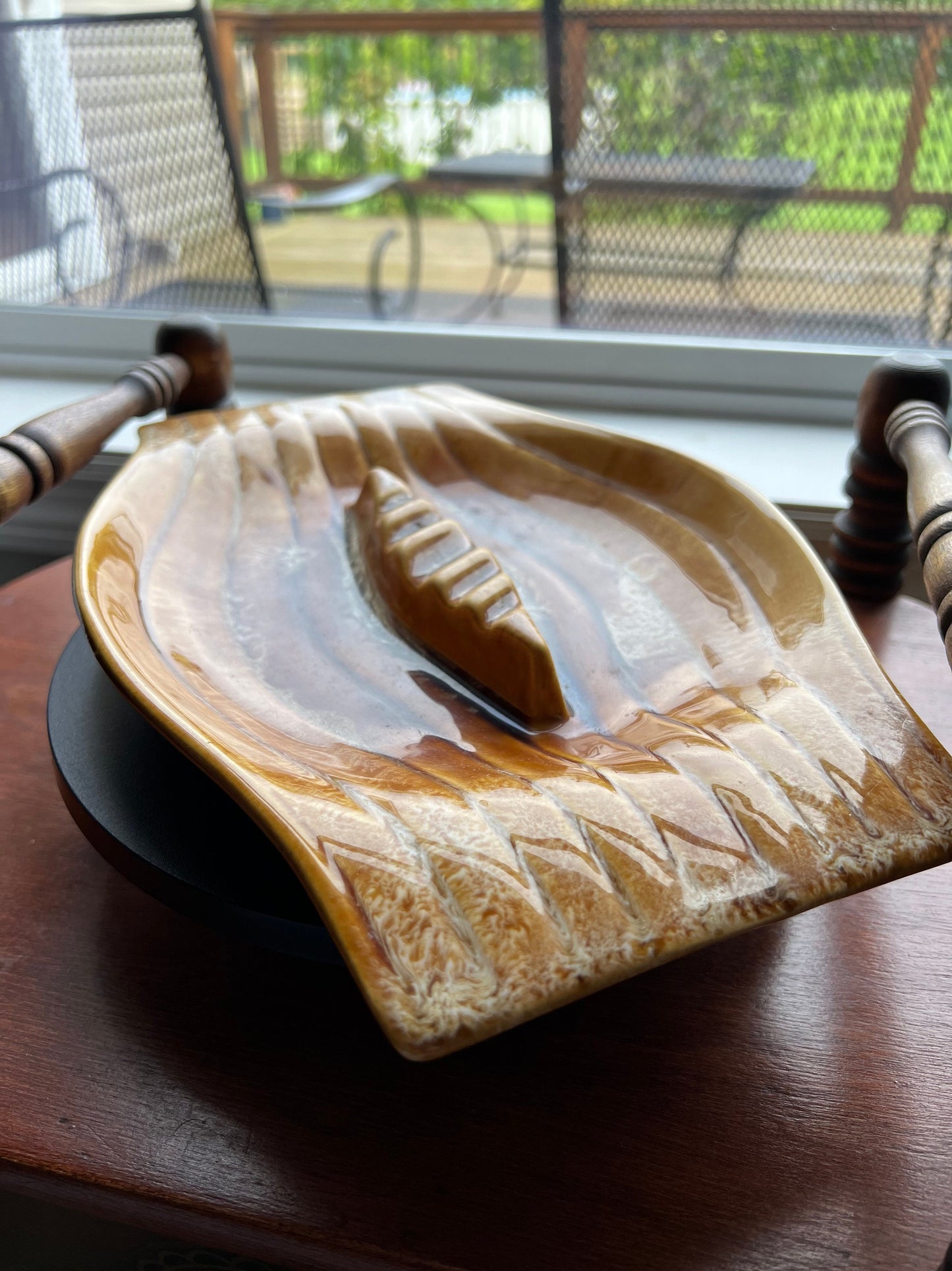 Vintage Glazed Ceramic Ashtray: California Pottery Art Piece