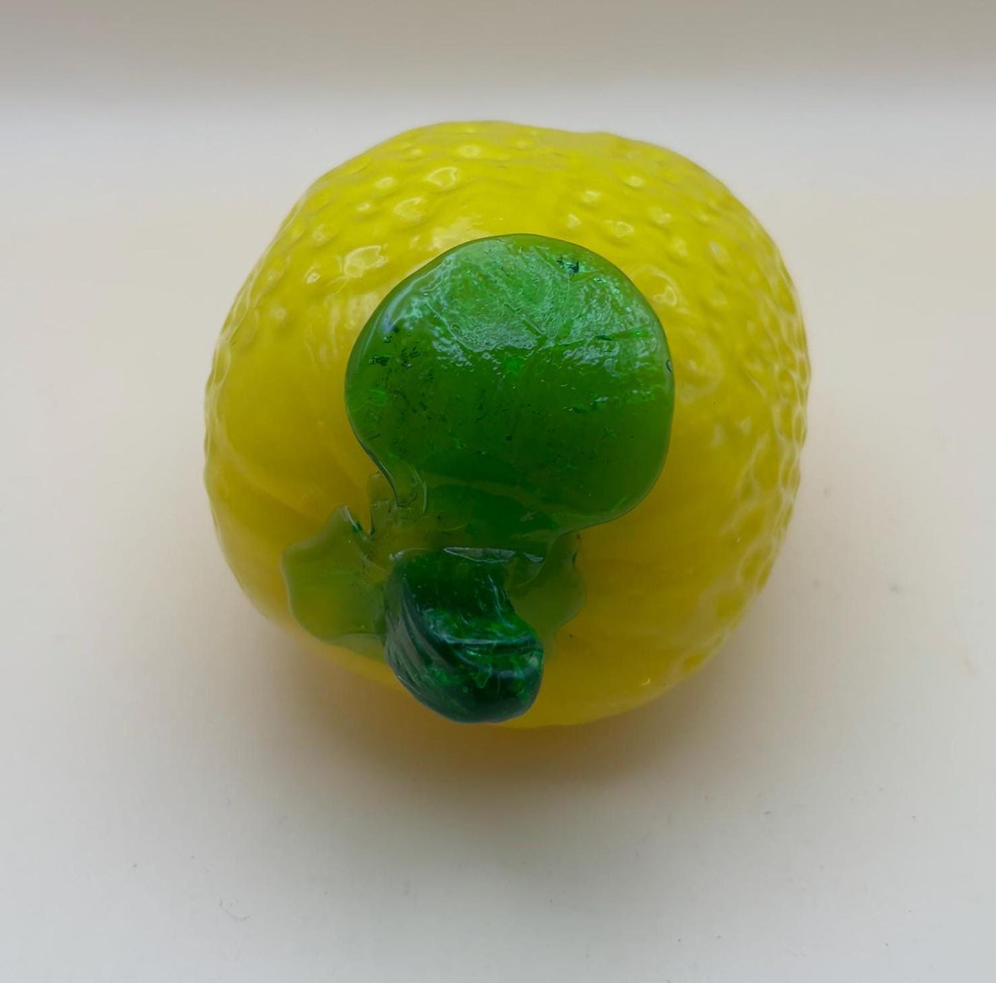 Vintage Glass Lemon Figurine Lover Antiques and Vintage
