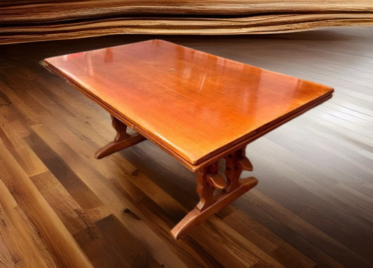 Cushman Brandywine Manor Table No. 7030: Mid Century Double Trestle