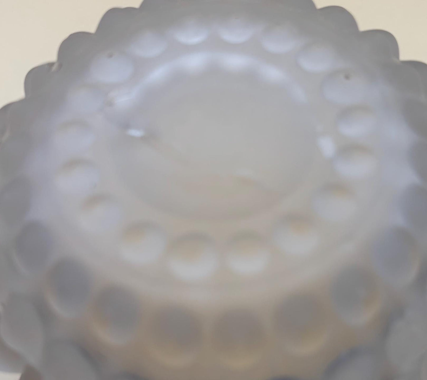 Antique Hobbs Brockunier Blue Glass Hobnail Amber Creamer | Vintage Hobnail Mini Pitcher with Amber Top, Circa 1885-1892