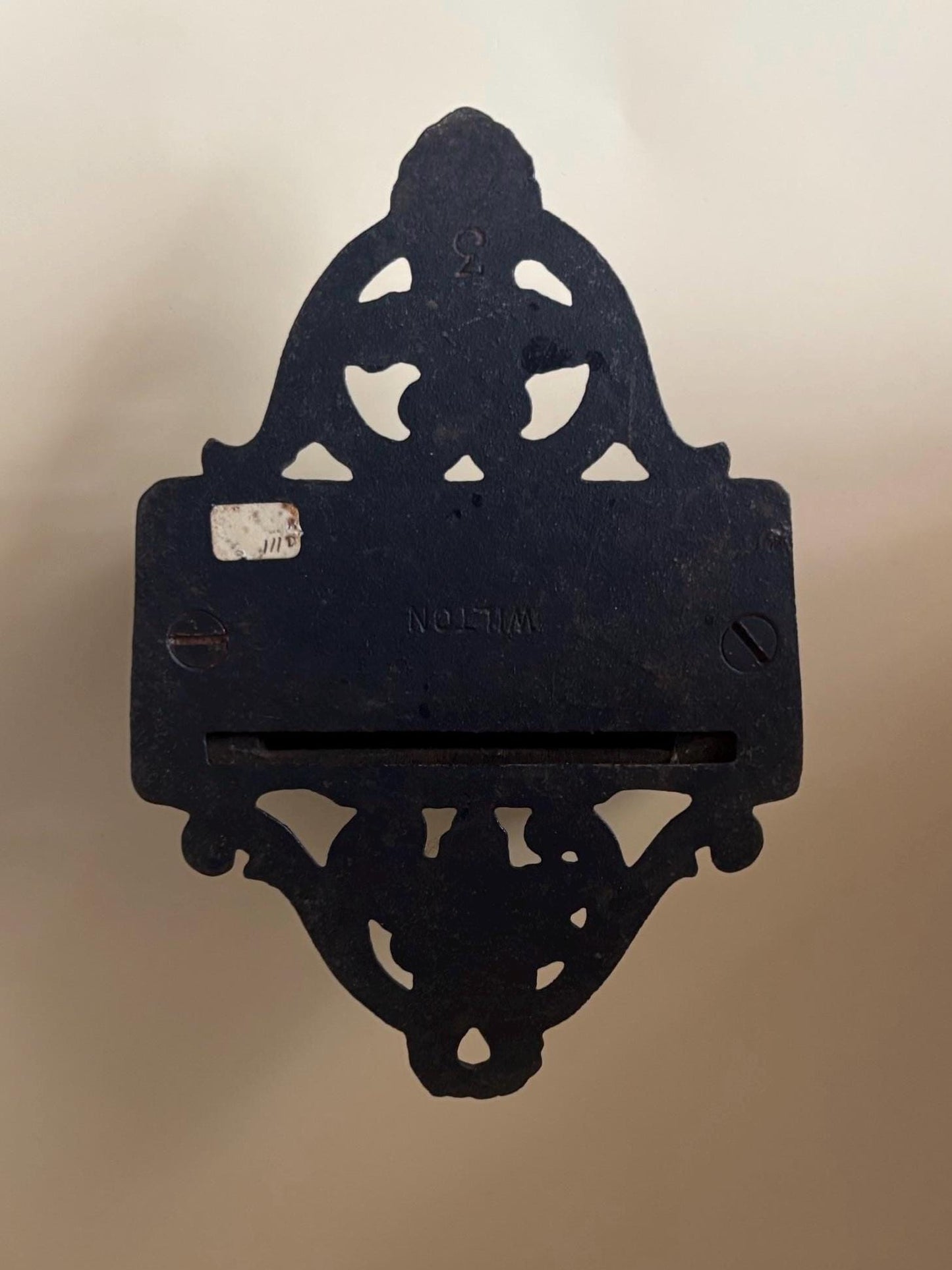 Vintage Wilton Cast Iron Match Wall Mount Holder Lover Antiques and Vintage