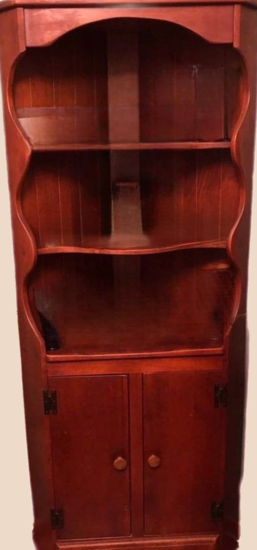 Cushman Colonial Creations Corner Cabinet No. 3-179 made in 1933 beautiful and original