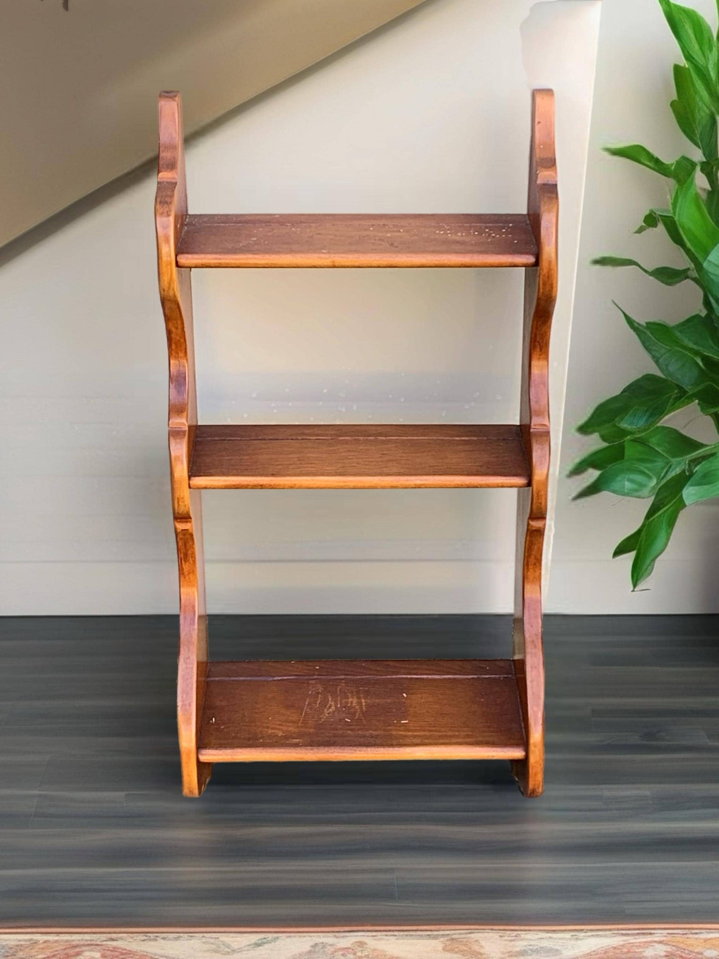 Vintage Cushman Colonial Wall Rack, Rustic Wood Shelf, Wall Shelf, Herman de Vries