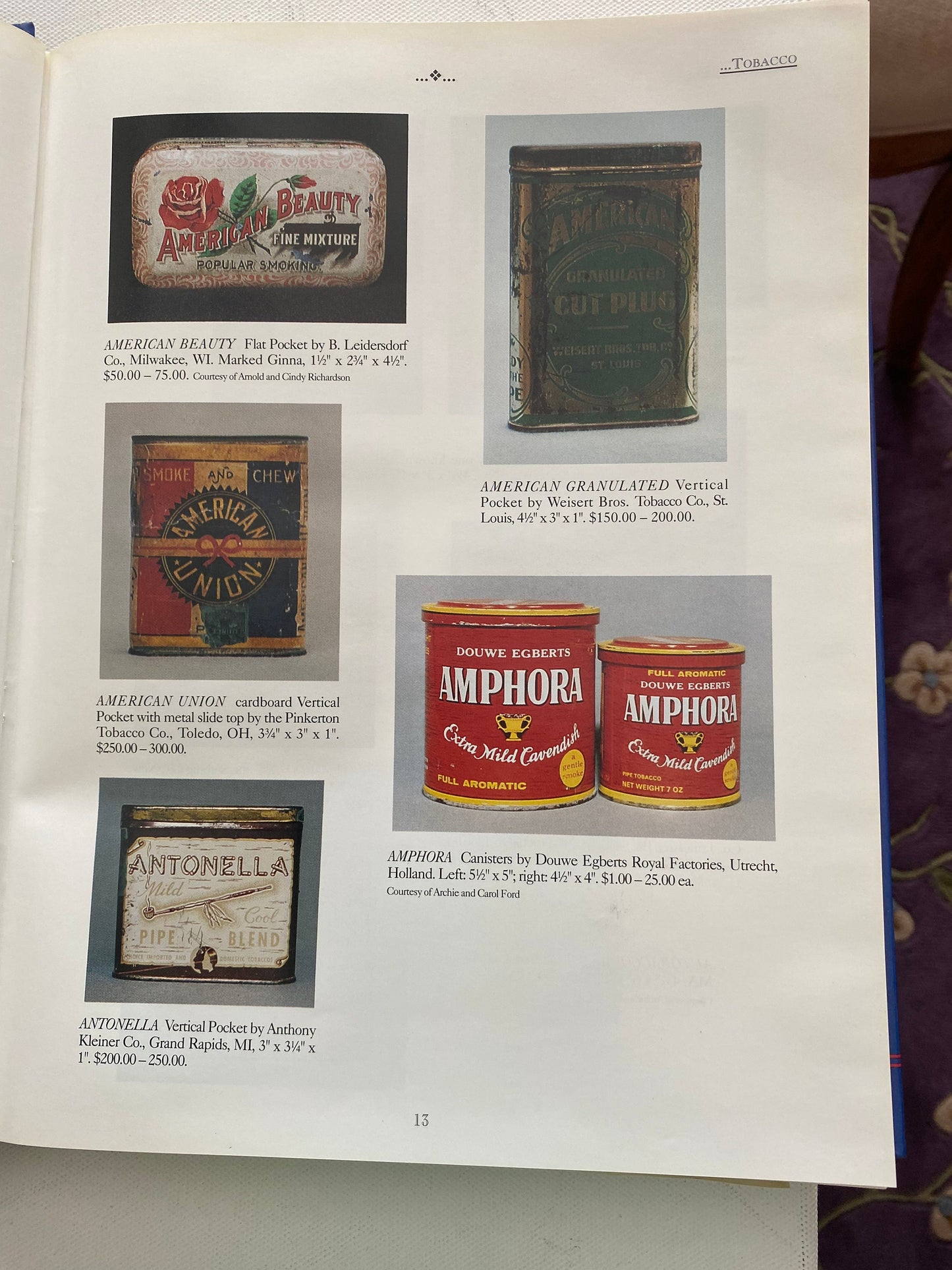 Antique Tins Identification & Values Guide Book by Fred Dodge