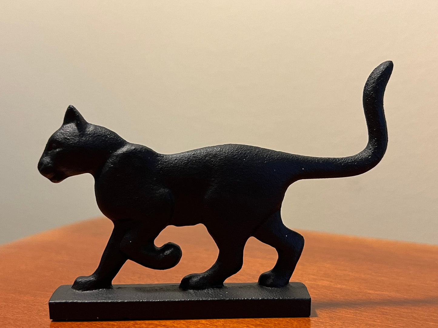 Vintage Cast Iron Black Cat: Faberge Franklin Mint Figurine