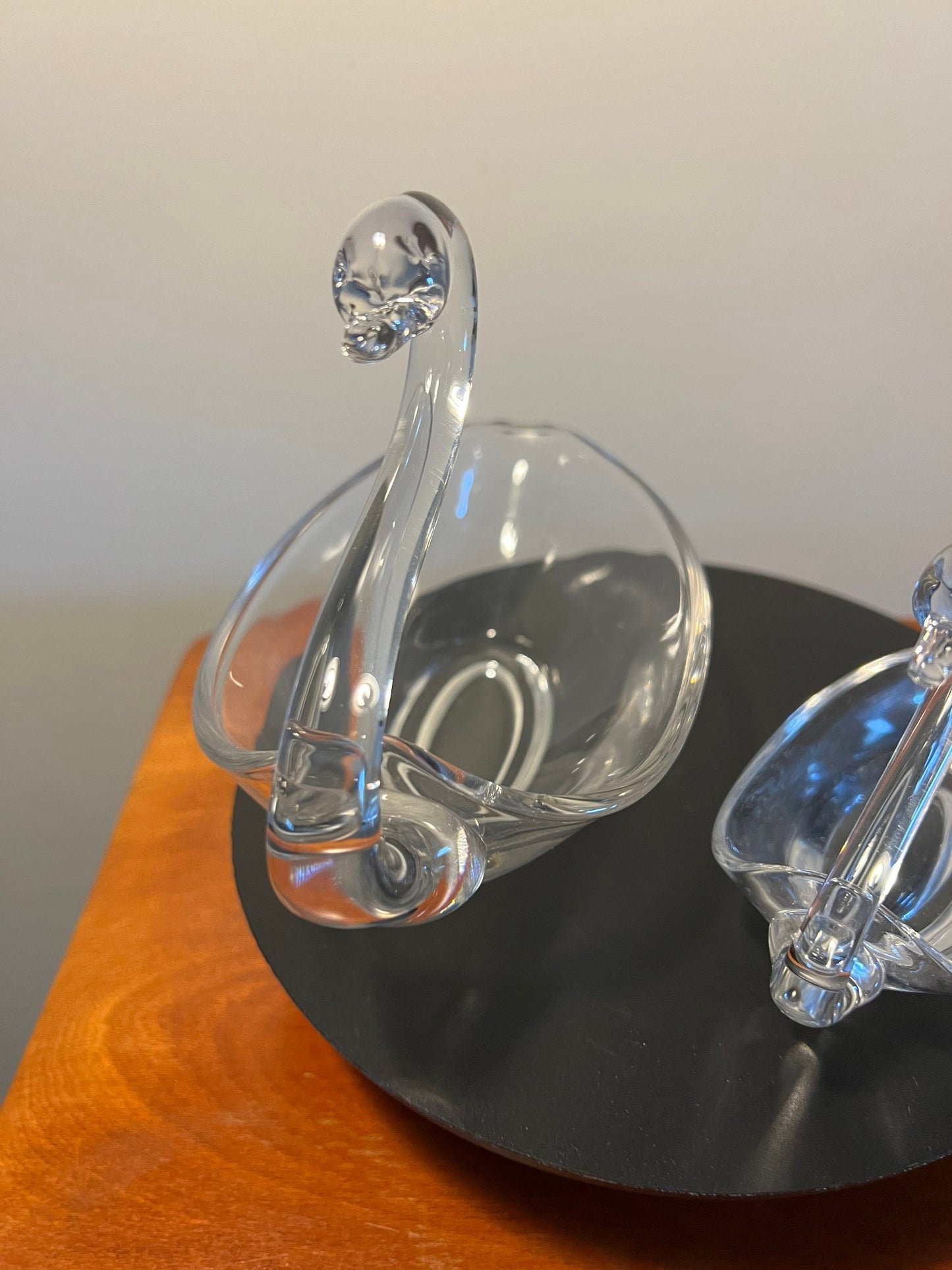 Swan Glass Candy Dishes, Set of 2, Family Home Decor