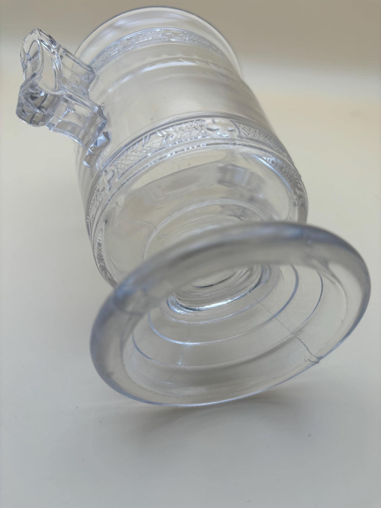 Antique EAPG Pressed Glass Cross Bands Trophy Glass Spooner or Spill Circa 1800’s Lover Antiques and Vintage