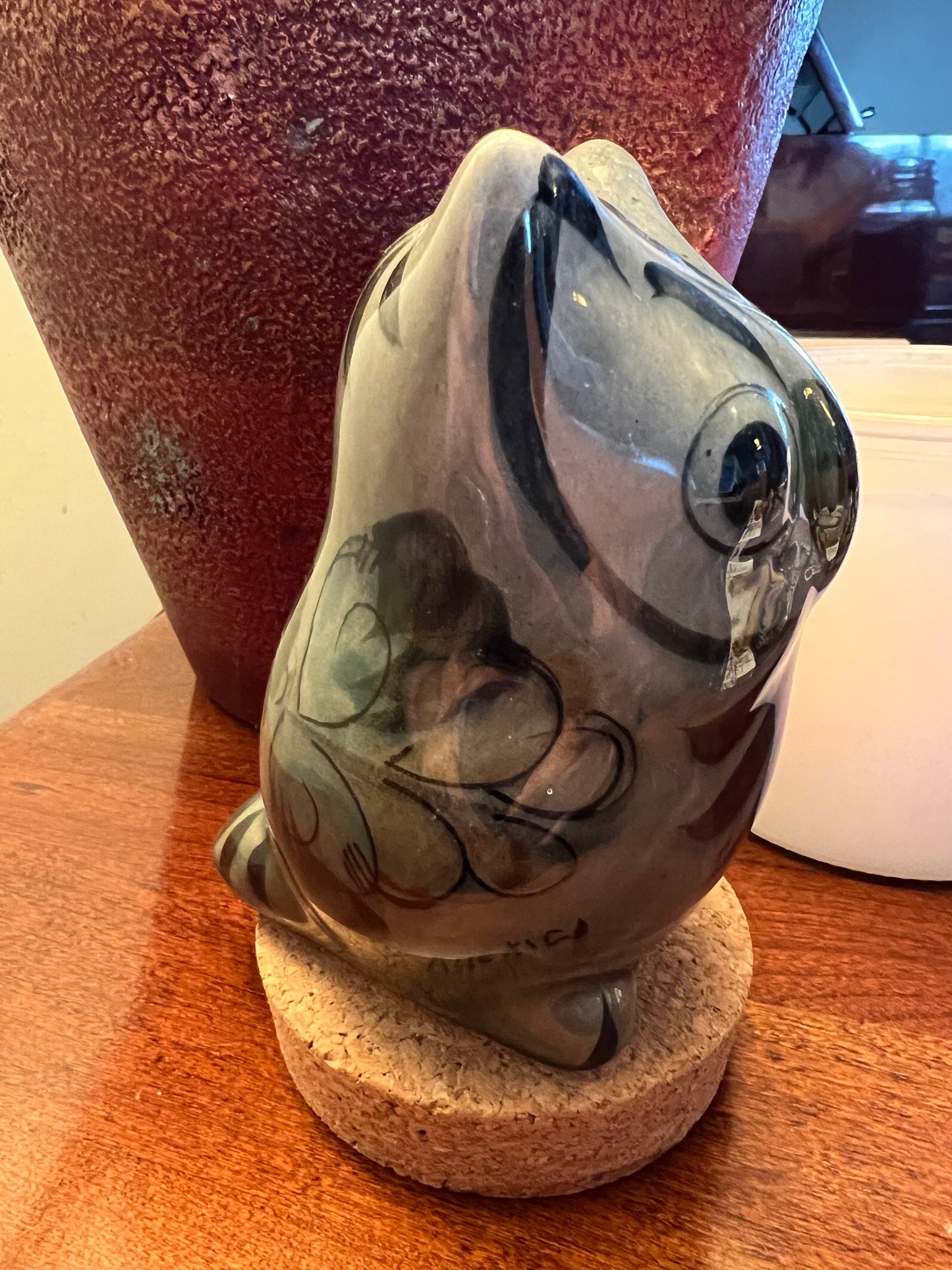 Vintage Tonala Pottery Owl - El Palomar Ken Edwards - Mexican Folk Art