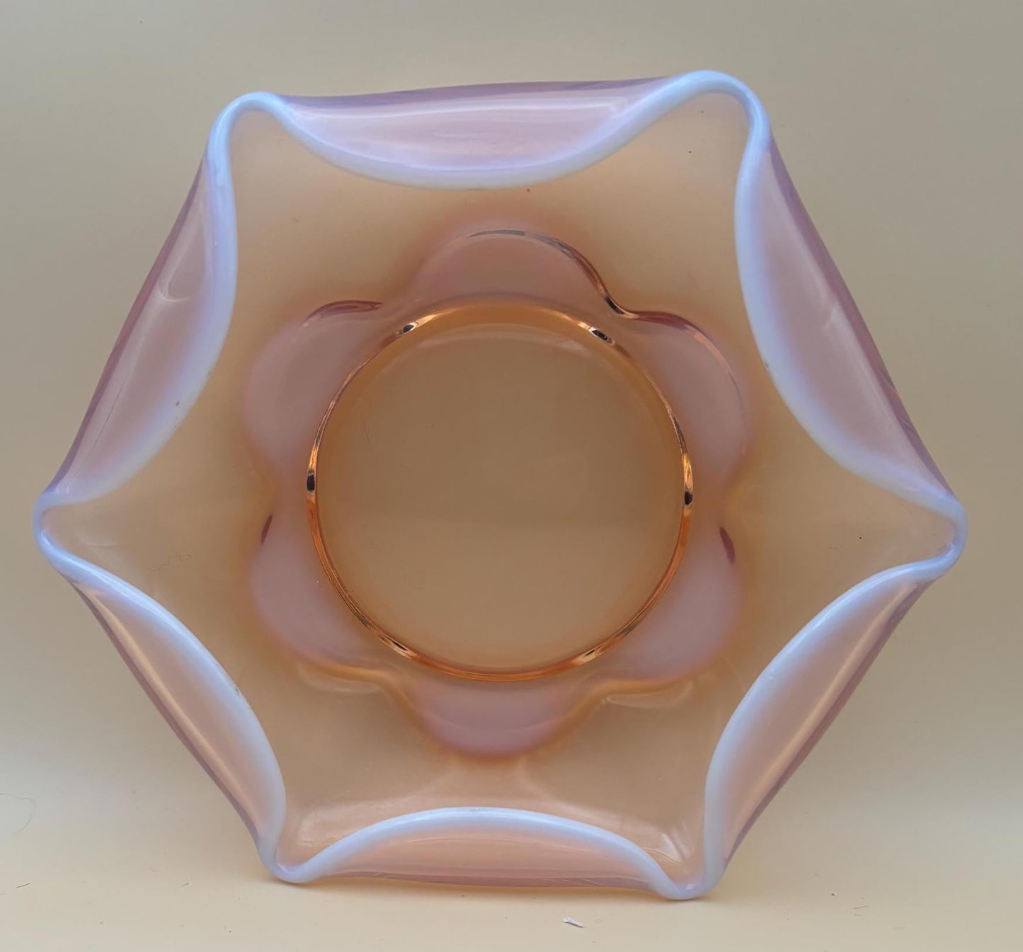 Vintage Fenton Pink Opalescent Vase Cranberry Dish Lover Antiques and Vintage