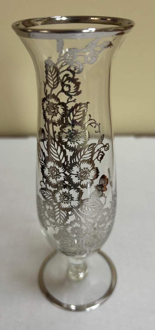 Vintage Silver on Crystal Vase By Silver City Lover Antiques and Vintage