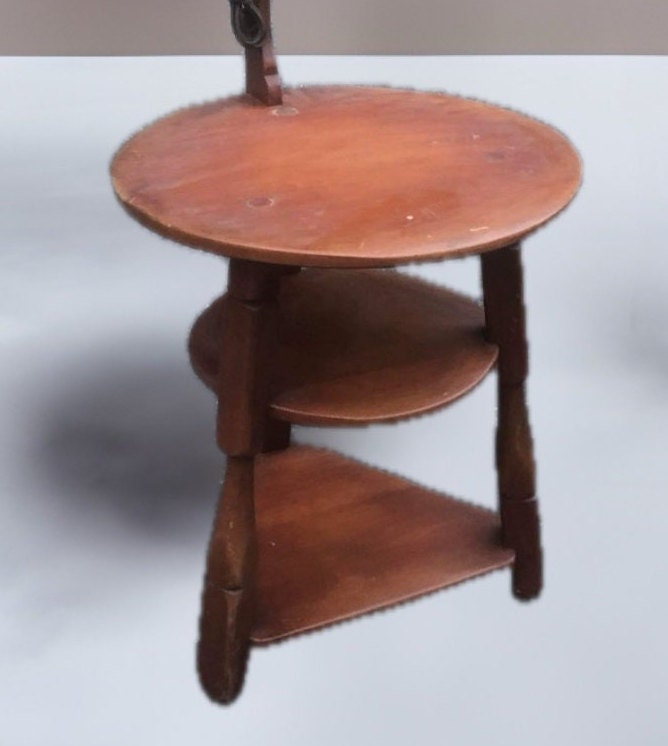 Cushman Colonial Creations Three Shelf Table Lamp No. 5-102 Rustic Lighting Solutions Lover Antiques and Vintage