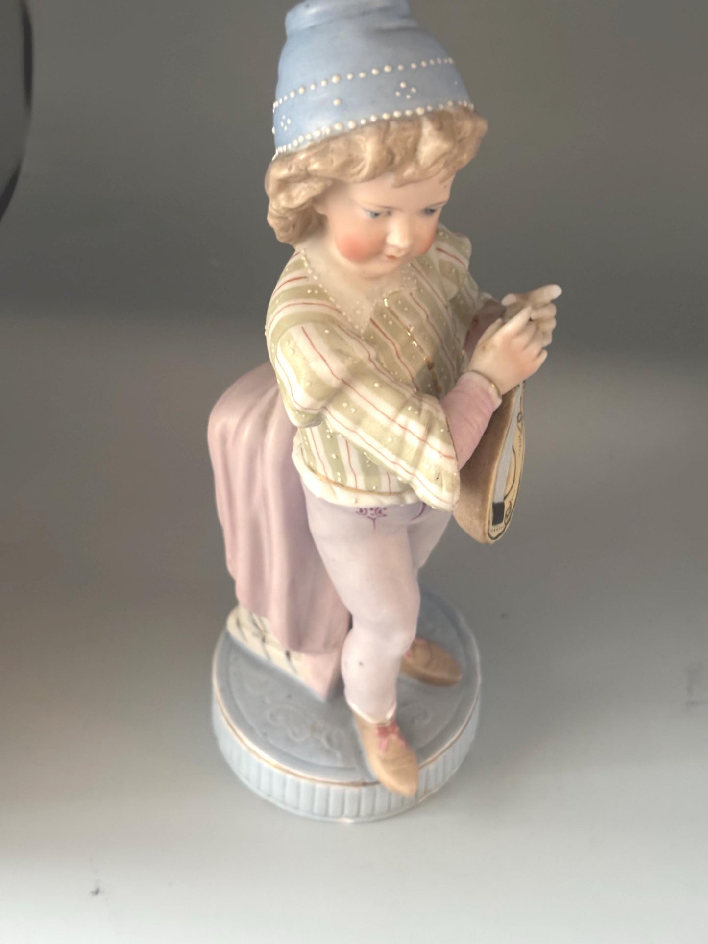 Antique Meissen Bisque Porcelain Boy Girl Strumming Guitar Figurine, Lover Antiques and Vintage