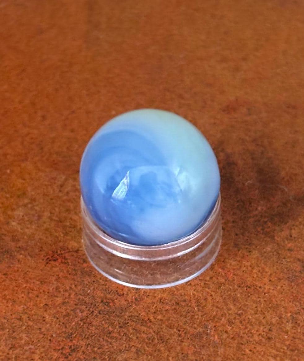 Vintage Vitro Conqueror Glass Marble Blue Starburst Style Glass Art Lover Antiques and Vintage