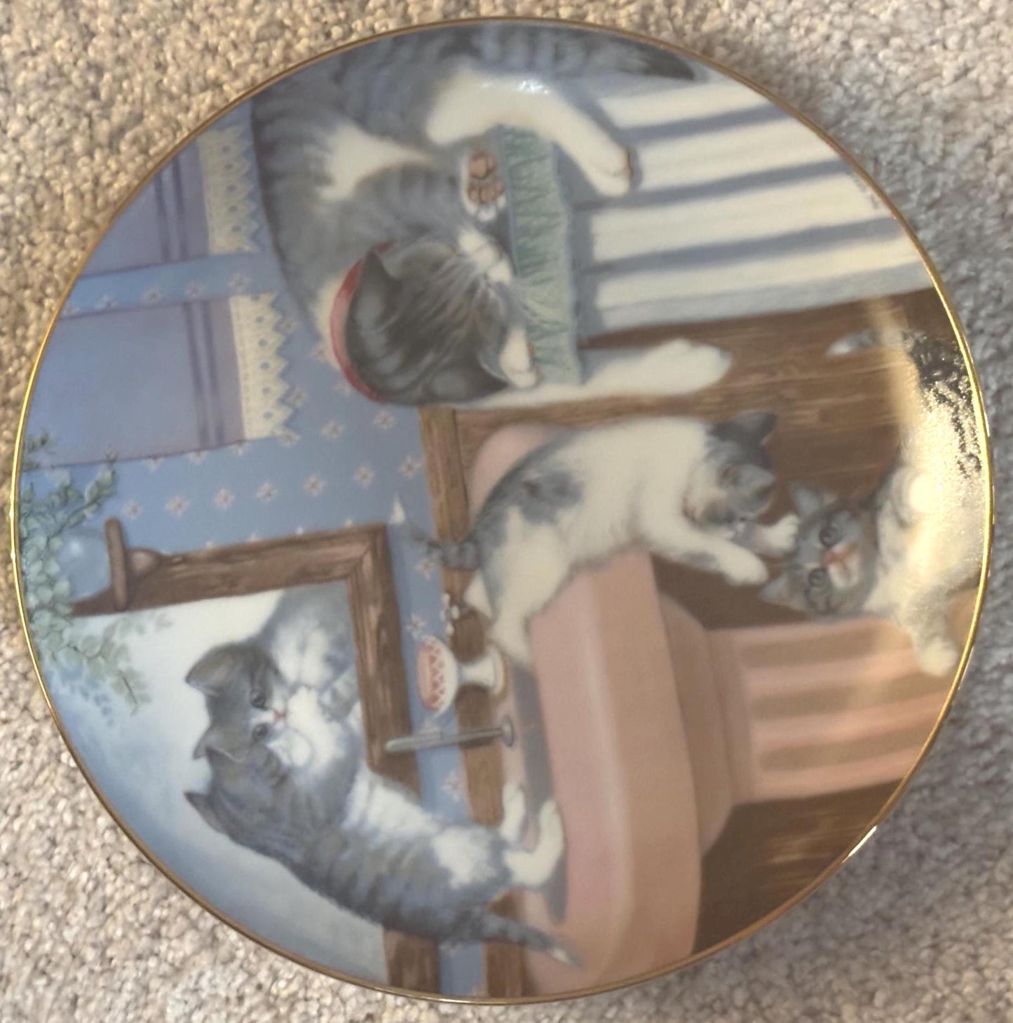 Hamilton Collection Cat Plate, Mischief Makers Cats, Number , Lover Antiques and Vintage