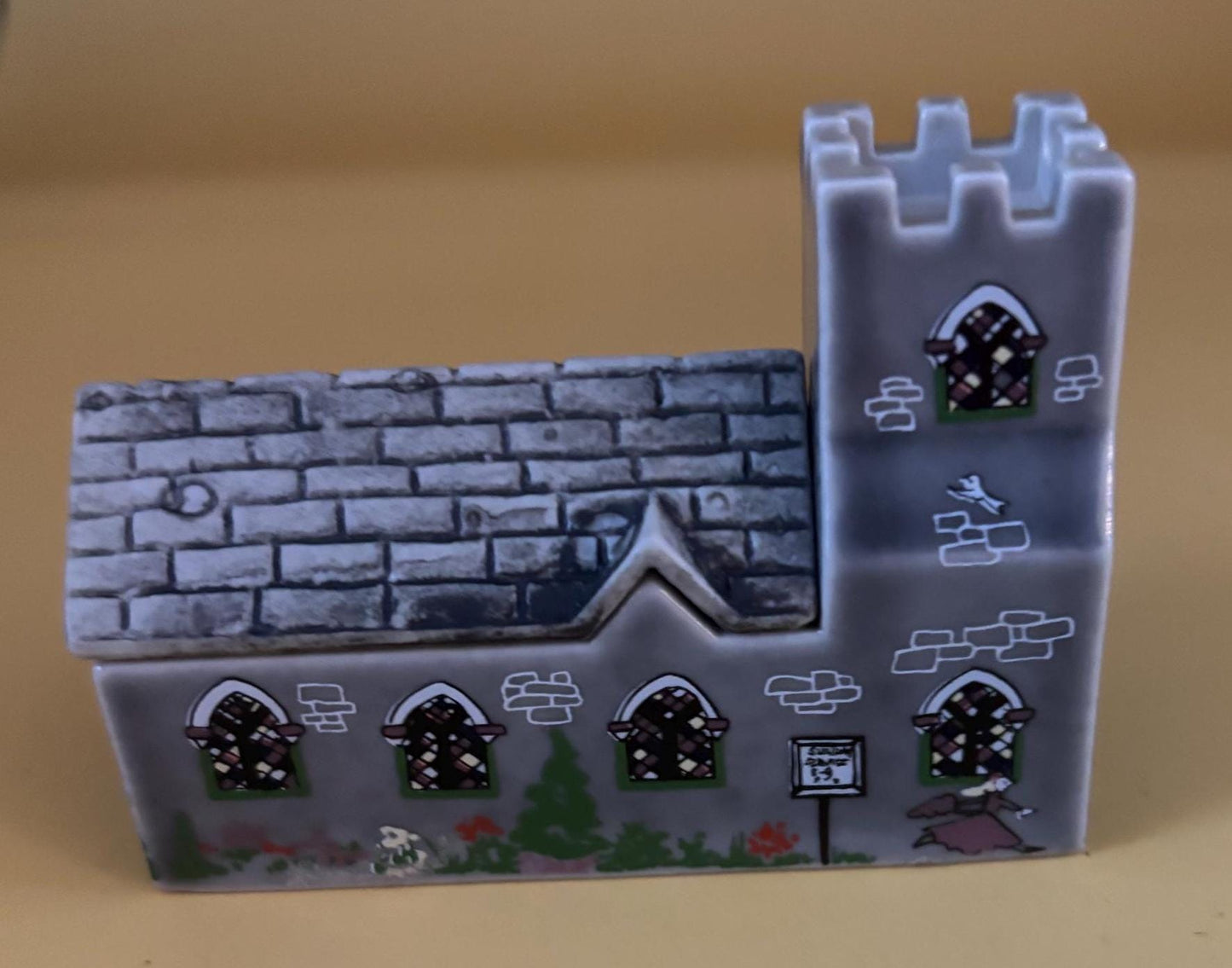 Vintage Wade of England St. Lawrence Church Whimsey in the Value Miniature Porcelain Wedding House Building Lover Antiques and Vintage