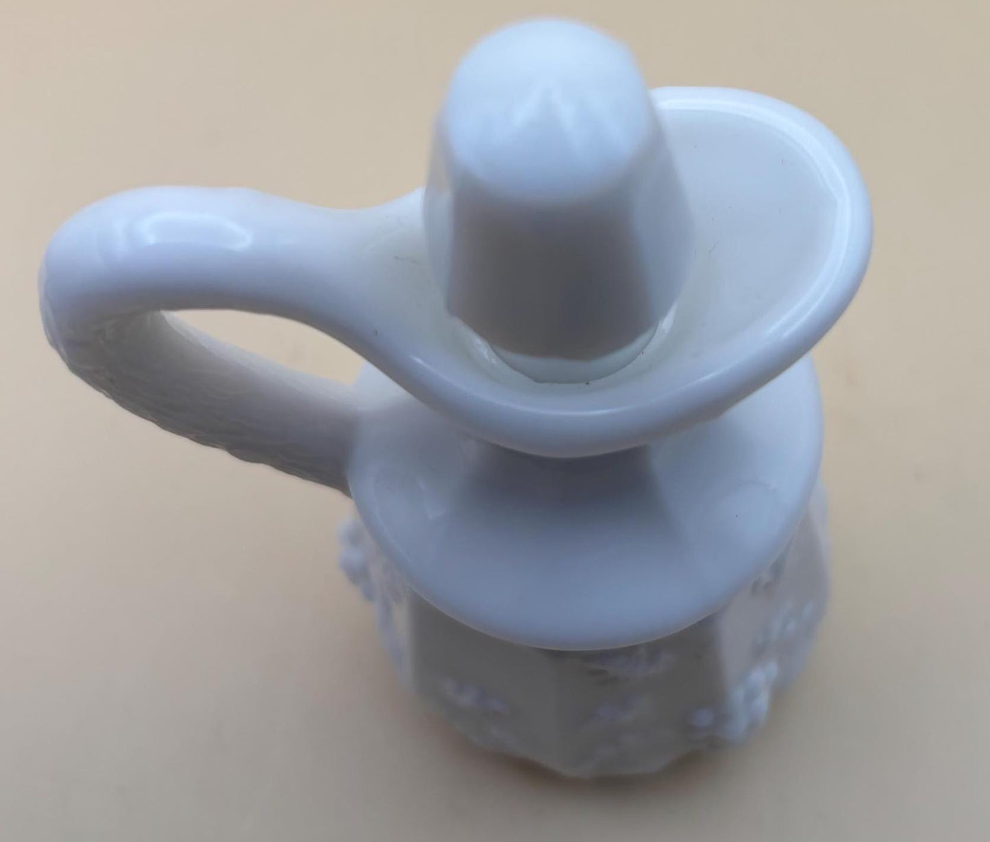 Vintage Milk Glass Cruet with Stopper Westmoreland Paneled Grape Design Lover Antiques and Vintage