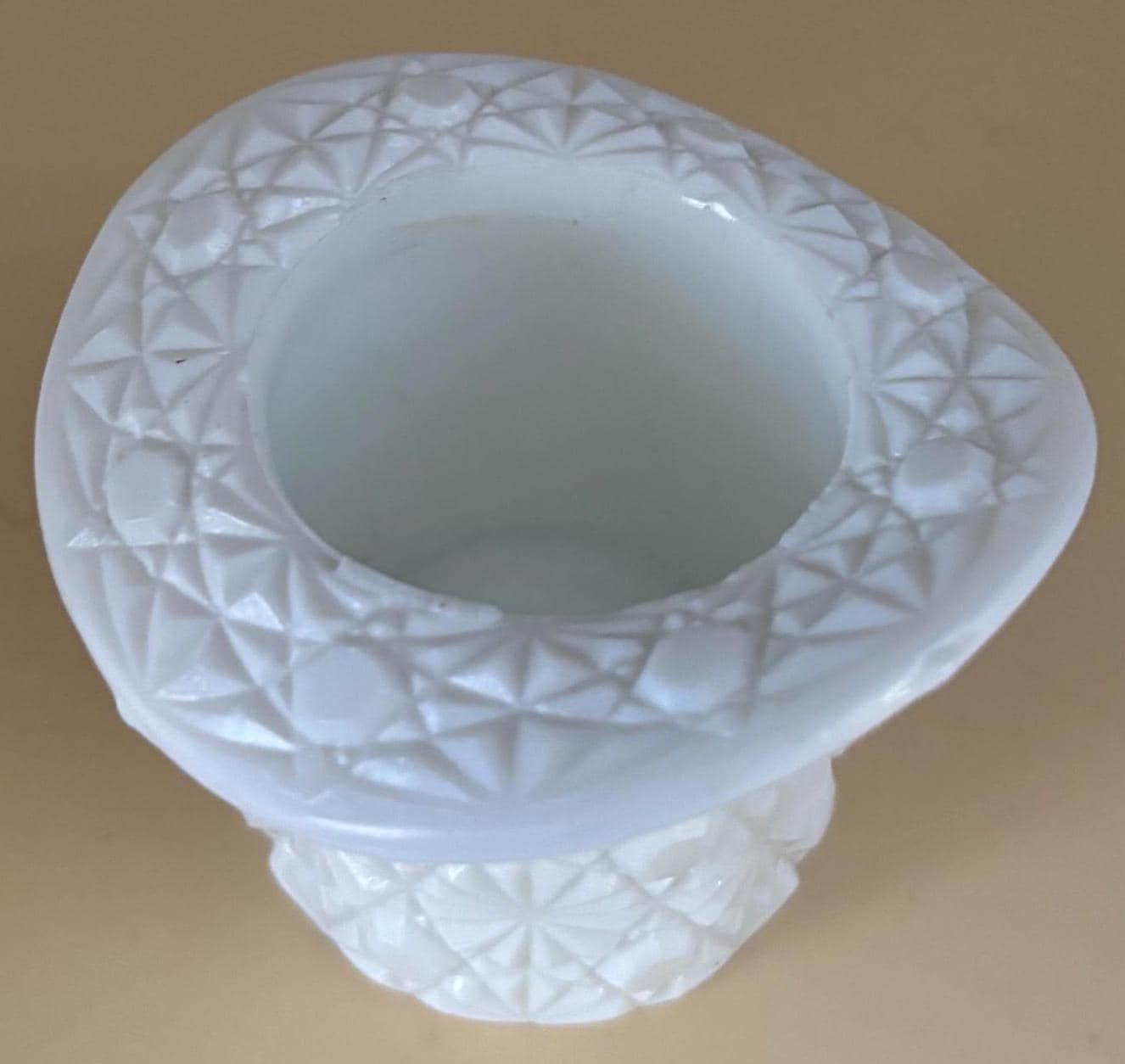Vintage Fenton White Milk Glass Hat Glass Art Lover Antiques