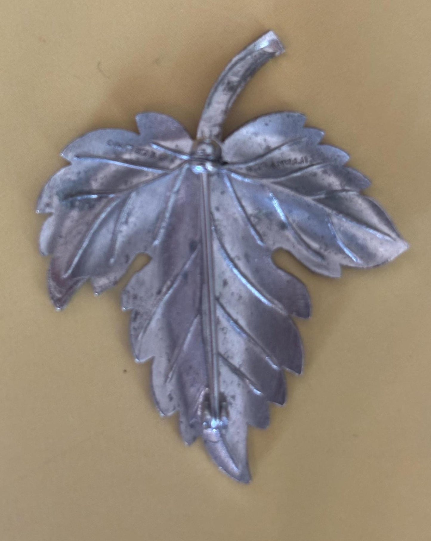 Vintage Tiffany & Co. Sterling Silver Maple Leaf Brooch