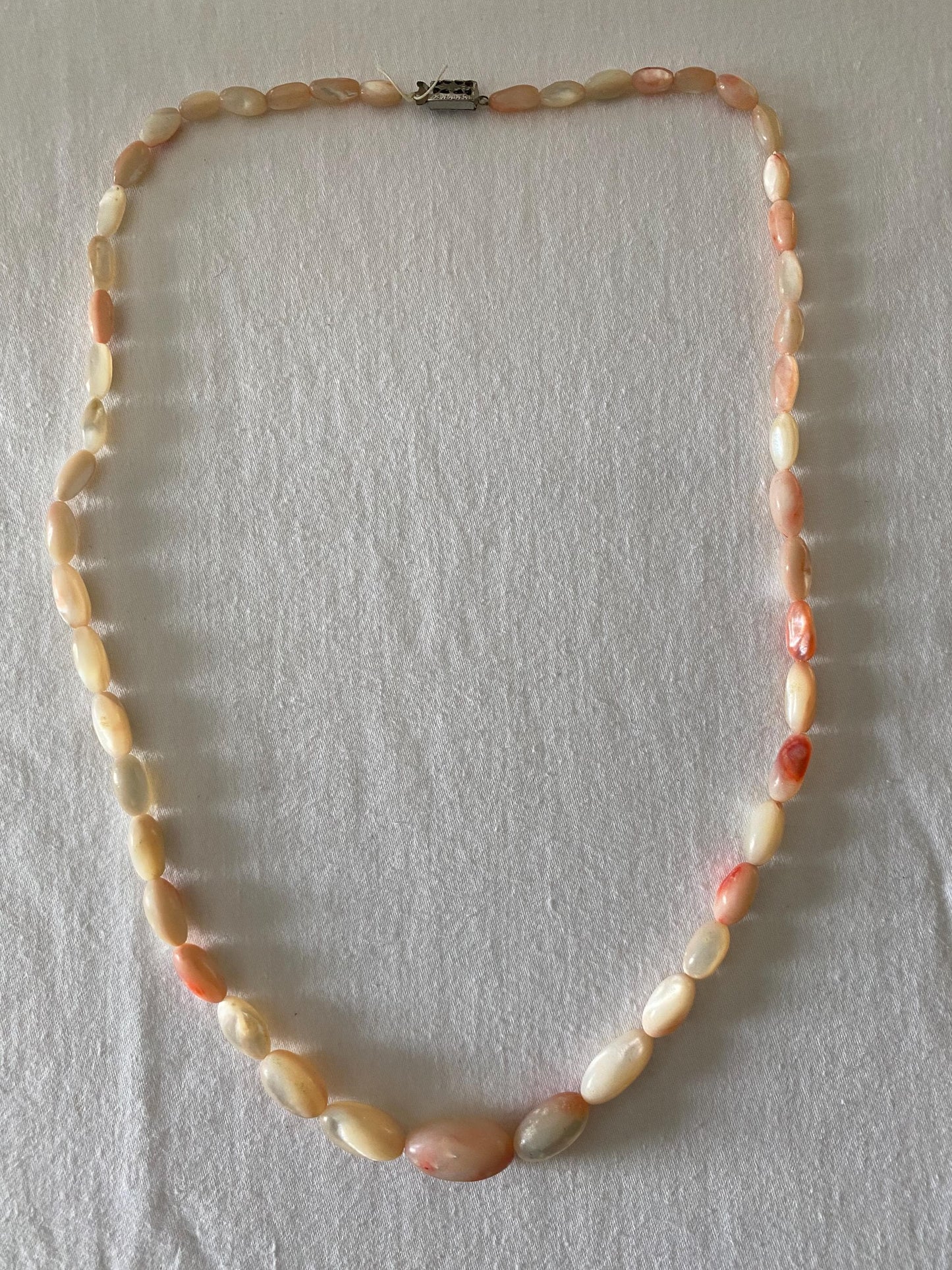 Vintage Pink Opal Style Beaded Necklace