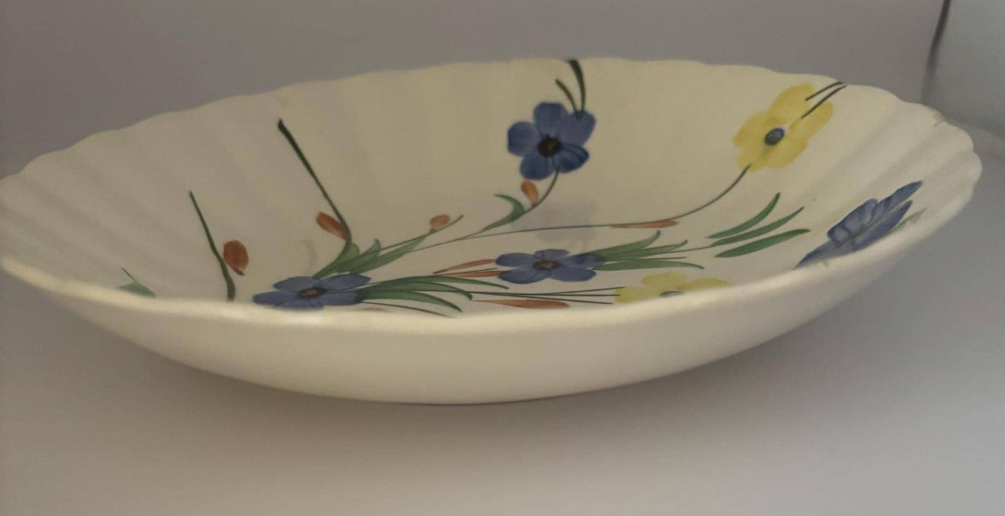 Blue Ridge Southern Potteries Vegetable Bowl, Summer Flowers Design, Lover Antiques and Vintage