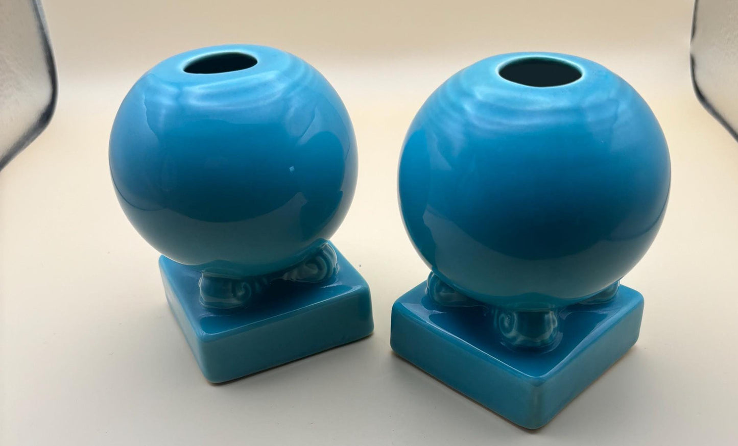 Vintage Fiestaware Turquoise Bulb Candle Holder Lover Antiques and Vintage
