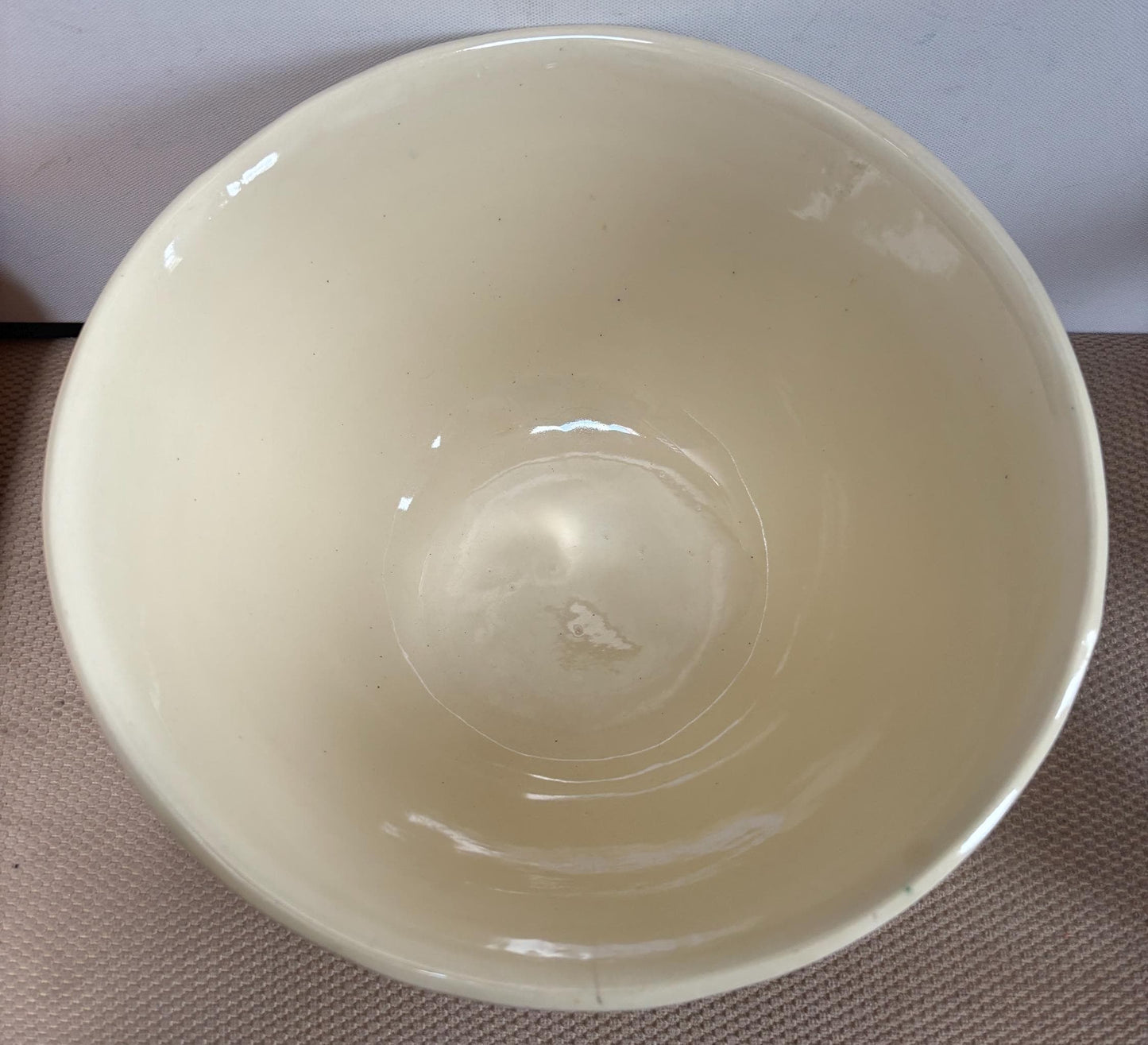 Vintage McCoy Ovenware #12 Bowl Pink Blue Stripe USA Stoneware Lover Antiques and Vintage