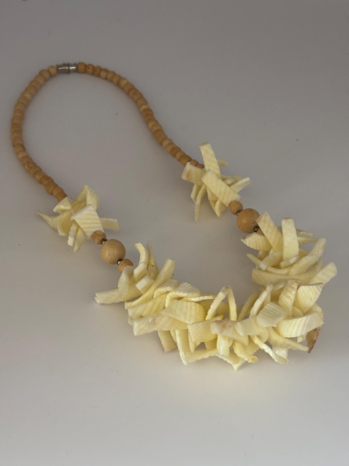 Vintage Southwestern Mother of Pearl Shell Fringe Necklace Statement Jewelry Lover Antiques and Vintage