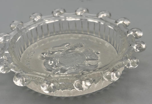 Vintage Queen Elizabeth Pressed Glass Coaster Pin Dish Glass Art Lover Antiques and Vintage