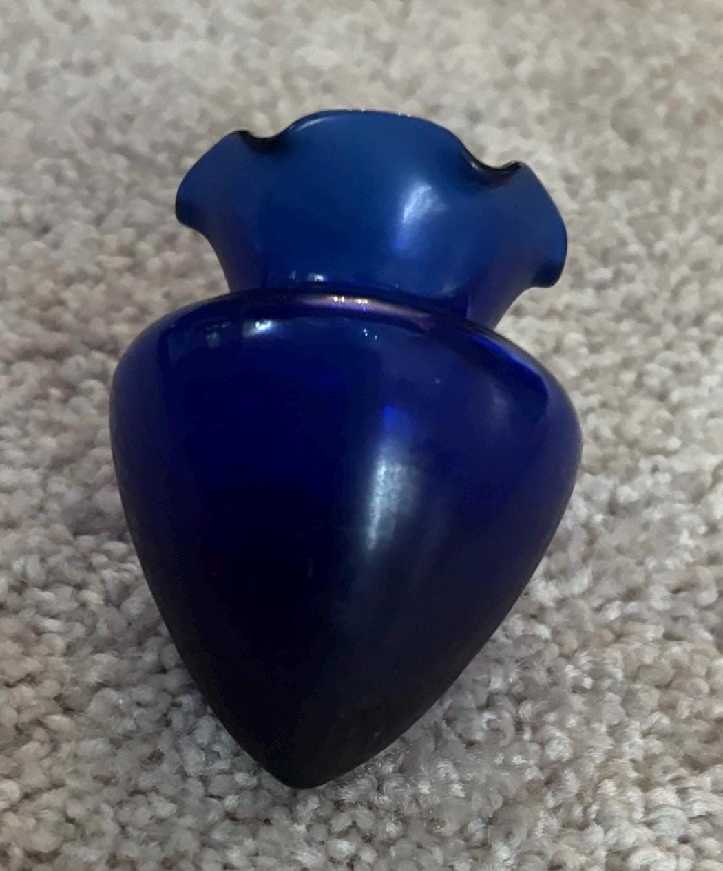 Vintage Cobalt Blue Glass Bulb Cup Replacement for Musical Note Wall Hanging Lover Antiques and Vintage