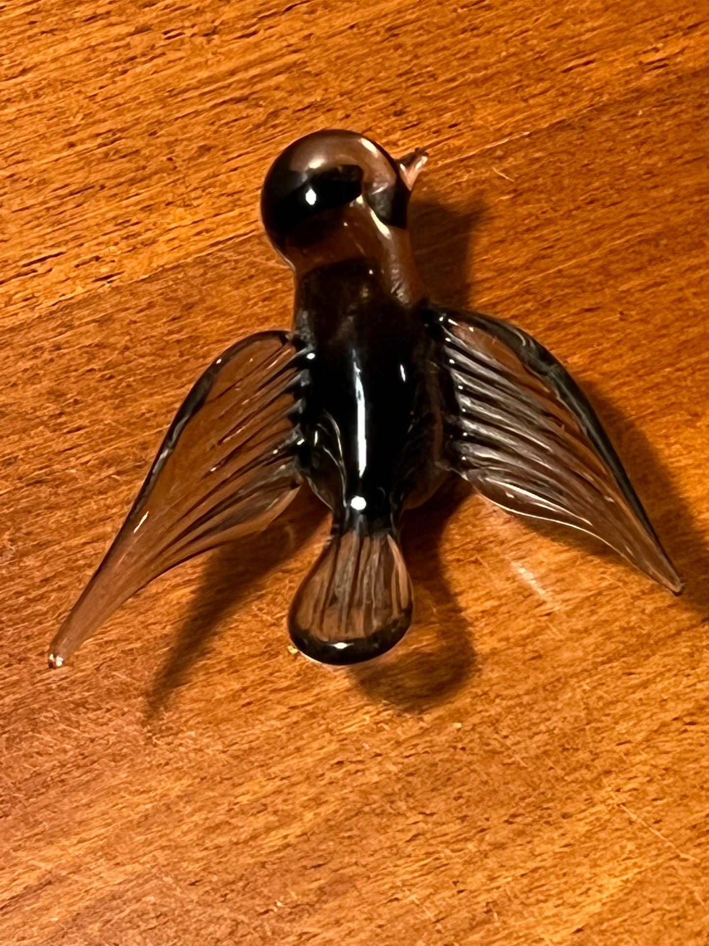 Vintage Hand Blown Art Glass Bird: Mini Treasure