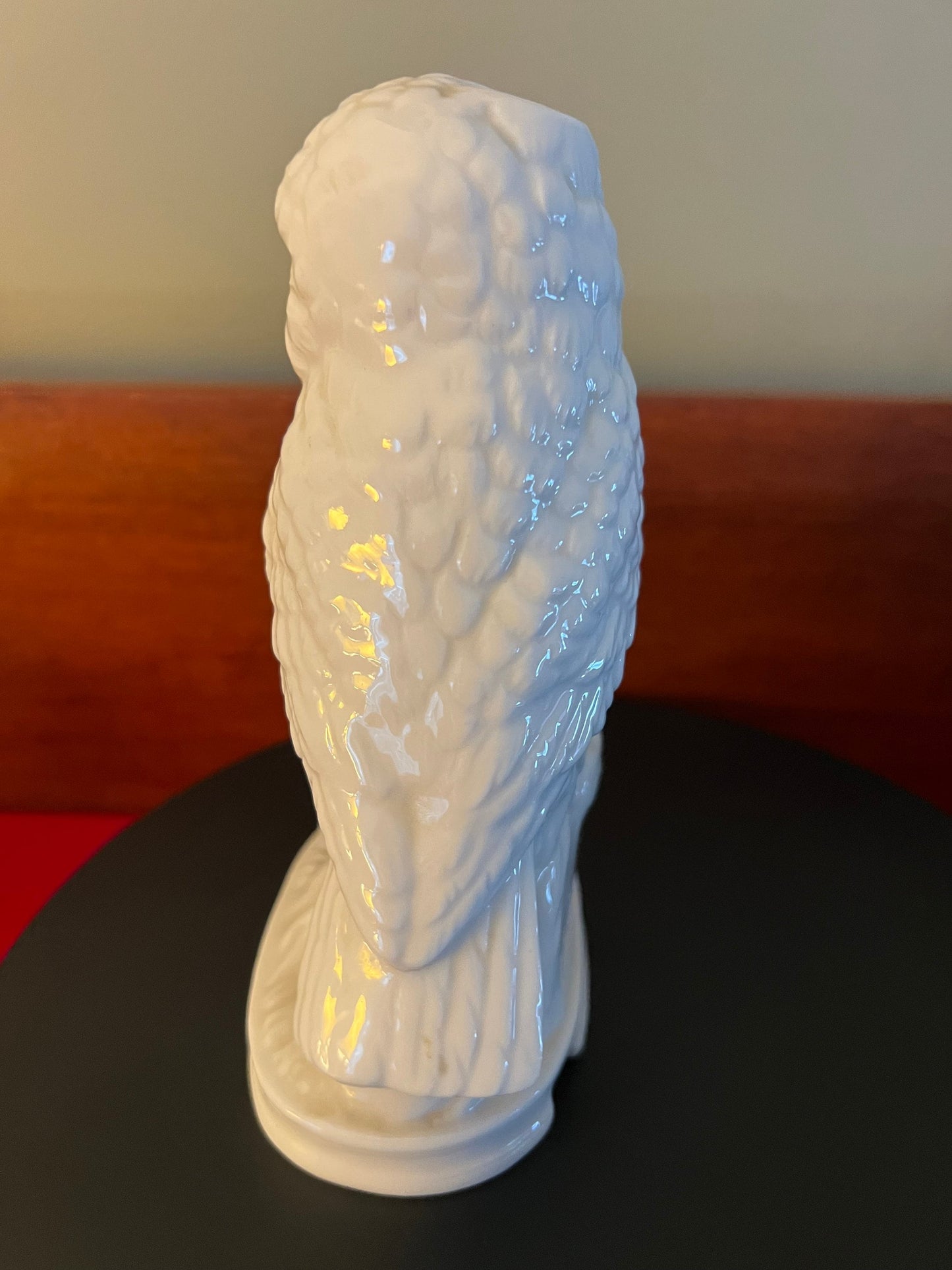 Vintage I.W. Rice & Co. Inc White Owl Statue, Made in Japan, Japanese white Owl on Base Lamp, Lover Antiques and Vintage