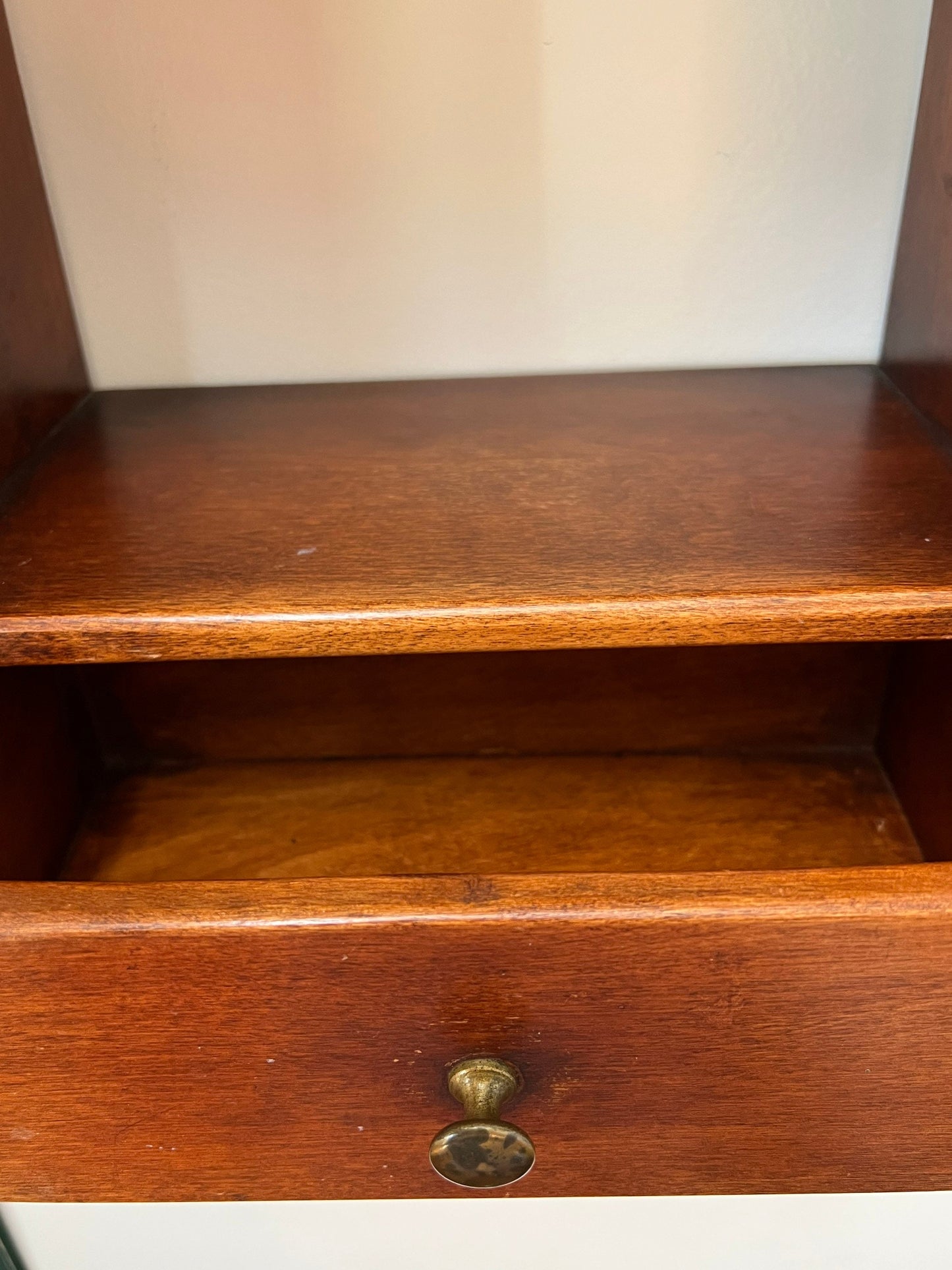 Vintage Cushman Colonial Hanging Wall Shelf with Drawer No. 3-46