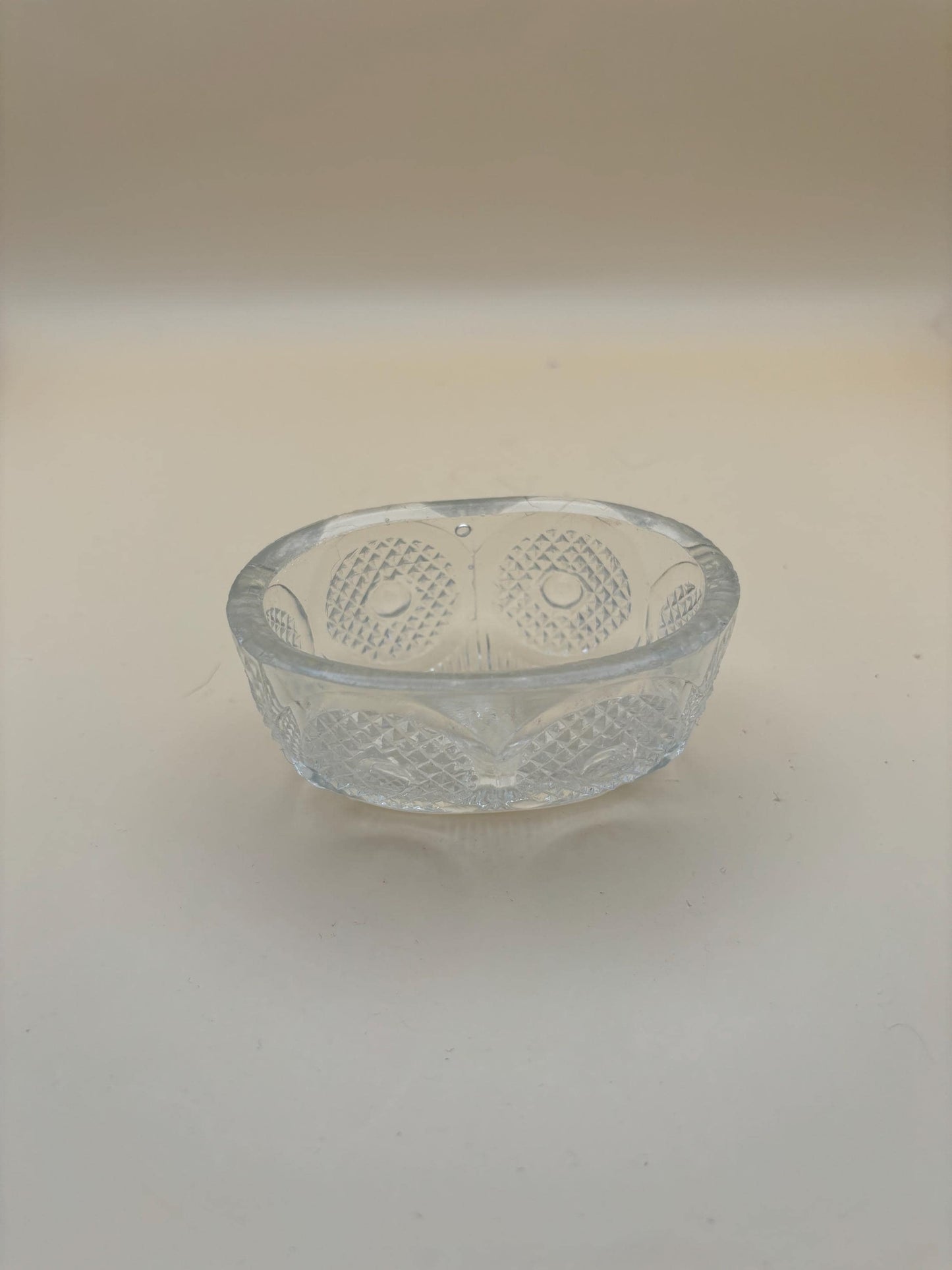 Vintage Small Crystal Bowl with Sunburst Design on Bottom Lover Antiques and Vintage