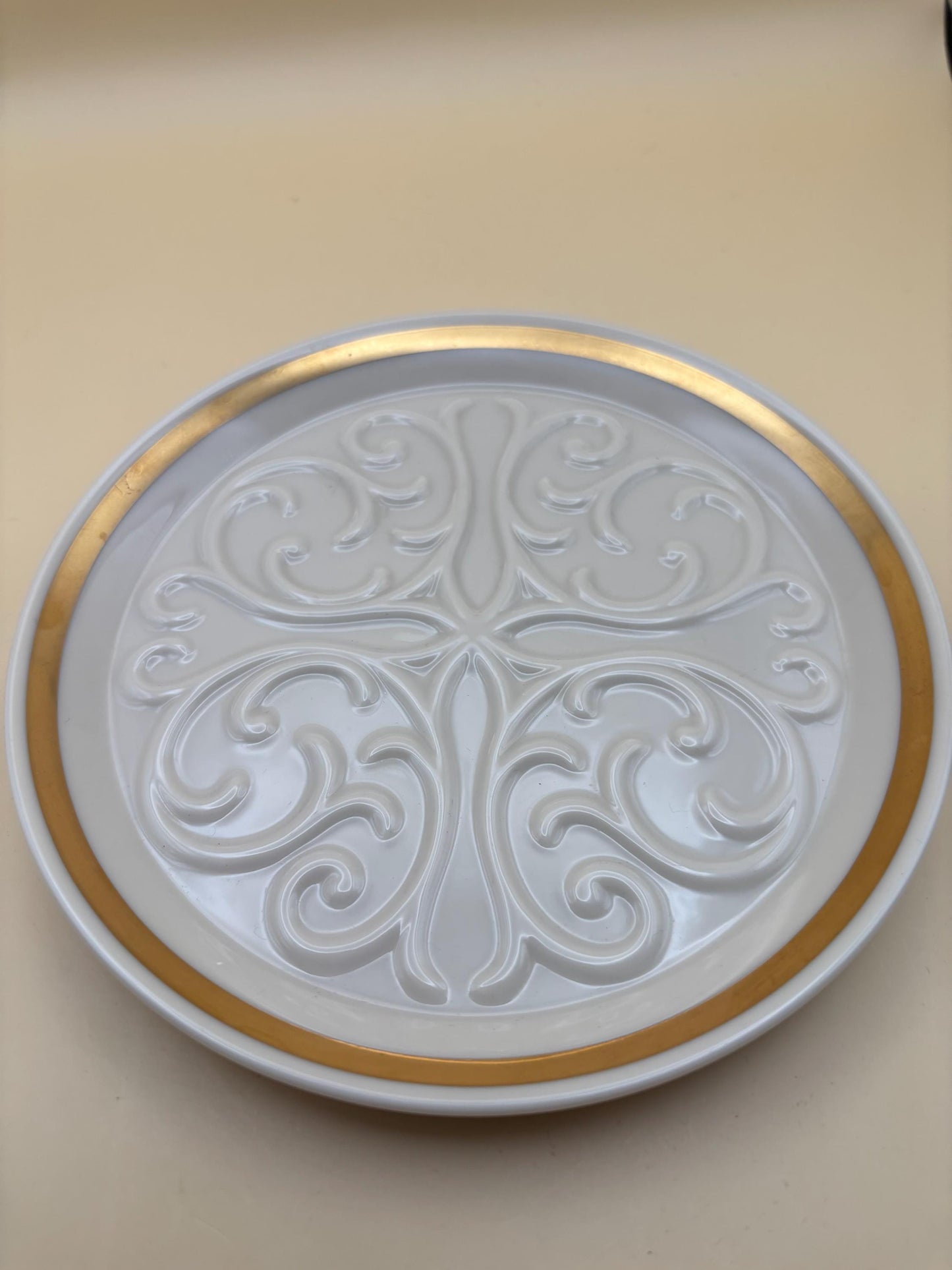 Vintage Lenox Gold Gilded Scroll Coaster - Dresser Plate