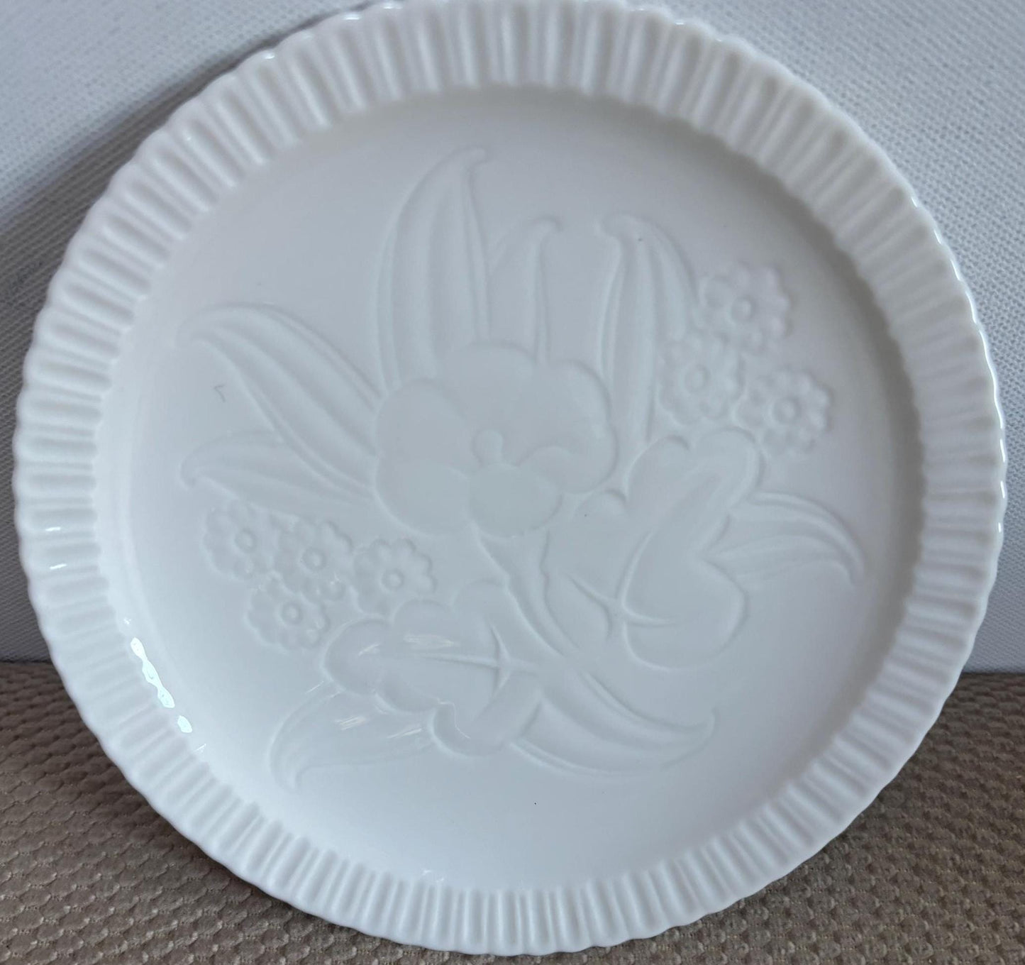 Vintage Shelledge White Dessert Plate with Narrow Flutes Edging Syracuse China Lover Antiques and Vintage