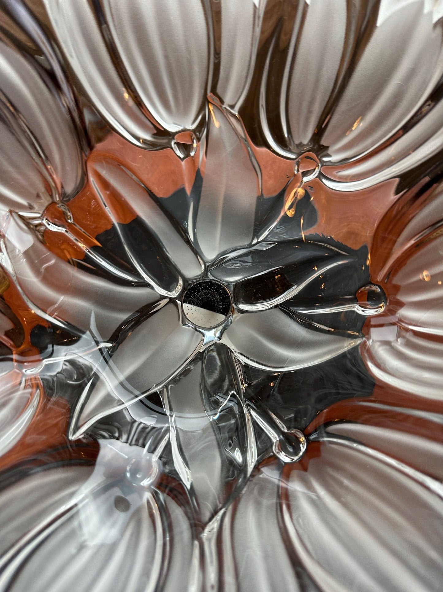 Vintage Mikasa Etched Petals of Flowers Frosted Glass Vase Art Glass Lover Antiques and Vintage