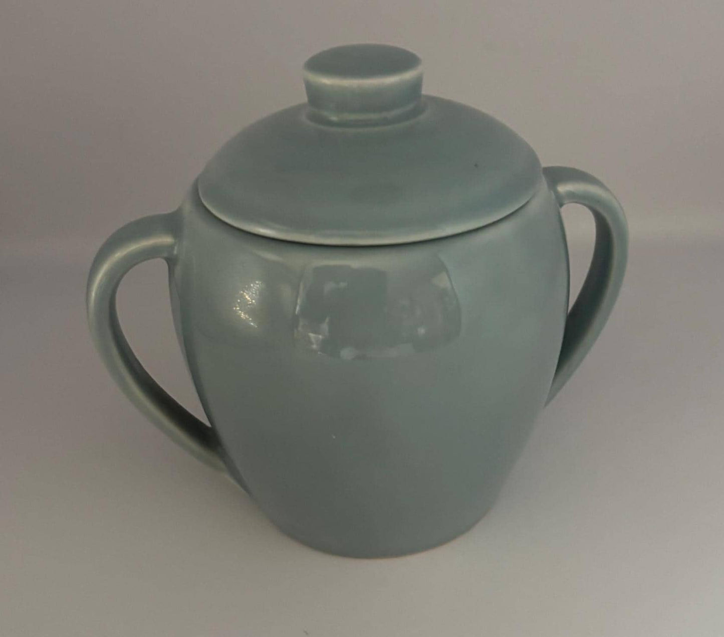 Knowles Green Sugar Bowl with Lid, Lover Antiques Vintage