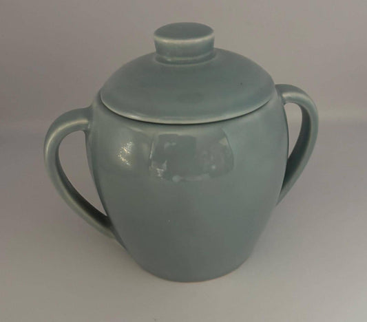 Knowles Green Sugar Bowl with Lid, Lover Antiques Vintage