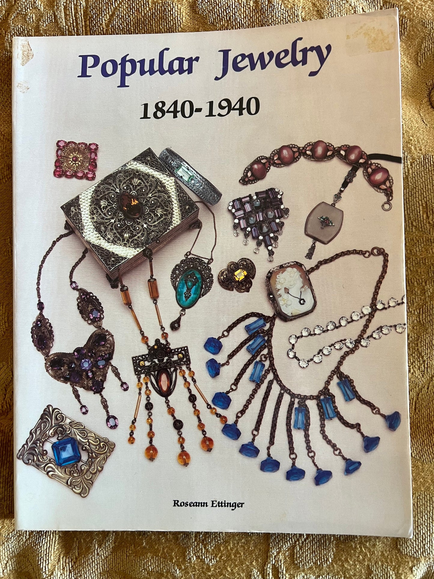 Popular Jewelry 1840-1940 Guide Book, by Roseann Ettinger, Original from 1990, Costume Jewelry Book, Lover Antiques and Vintage