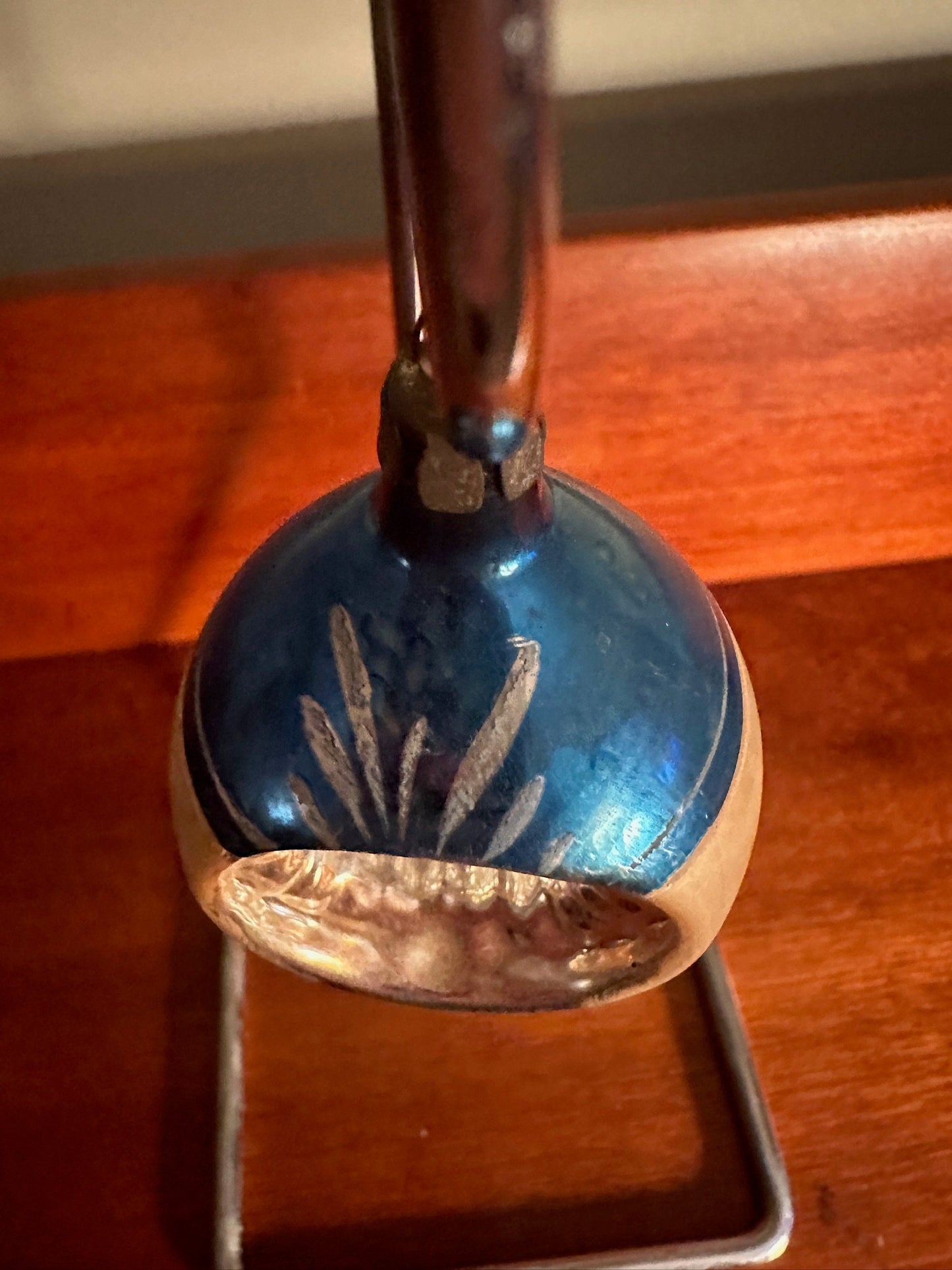 Vintage Teardrop Diorama Ornament: Made in Poland, Circa 1940s