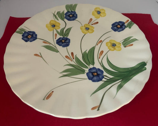 Blue Ridge Southern Potteries Dinner Plate, Summer Flowers Design, Lover Antiques and Vintage