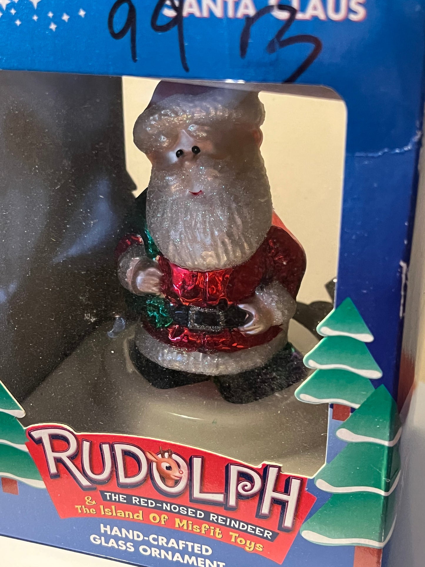 Vintage Santa Claus Ornament Rudolph The Red Nosed Reindeer by Brass Key Collection Made in USA Ornaments Rankin Bass Lover Antiques