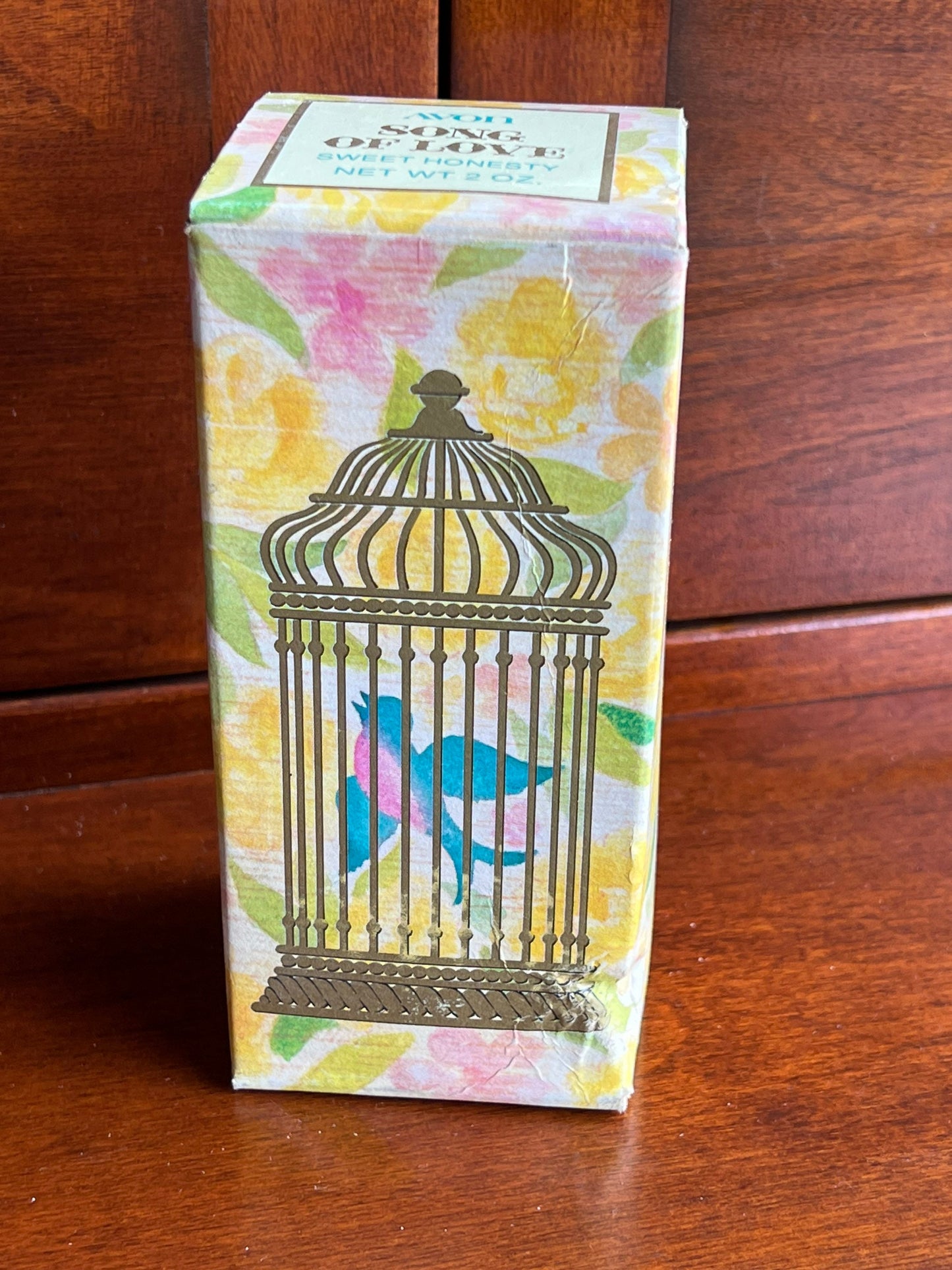 Vintage Avon Song of Love Sweet Honesty Full Bottle 2 ounces Birdcage Bird Cage Birds Perfume Lover Antiques and Vintage