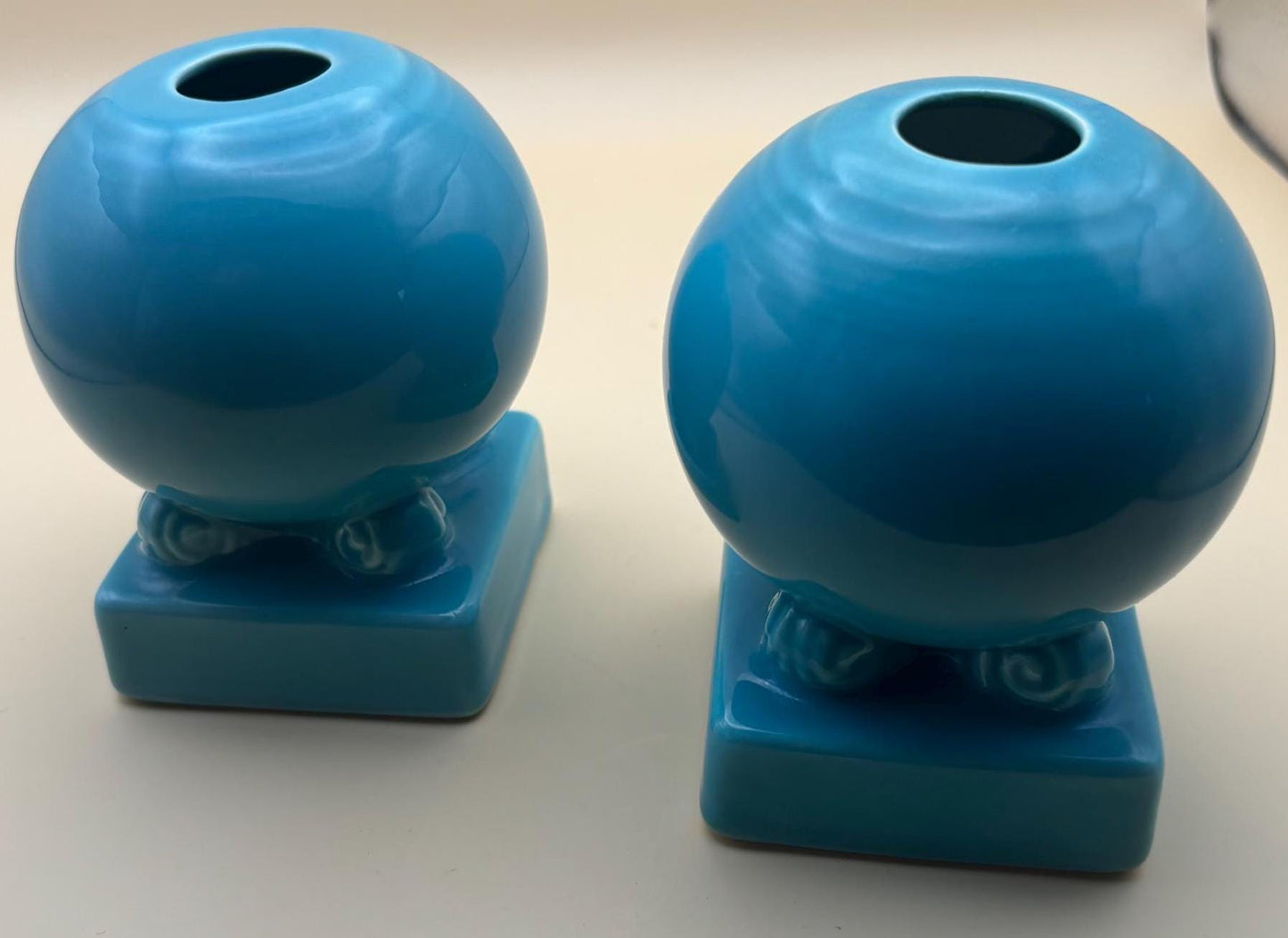 Vintage Fiestaware Turquoise Bulb Candle Holder Lover Antiques and Vintage
