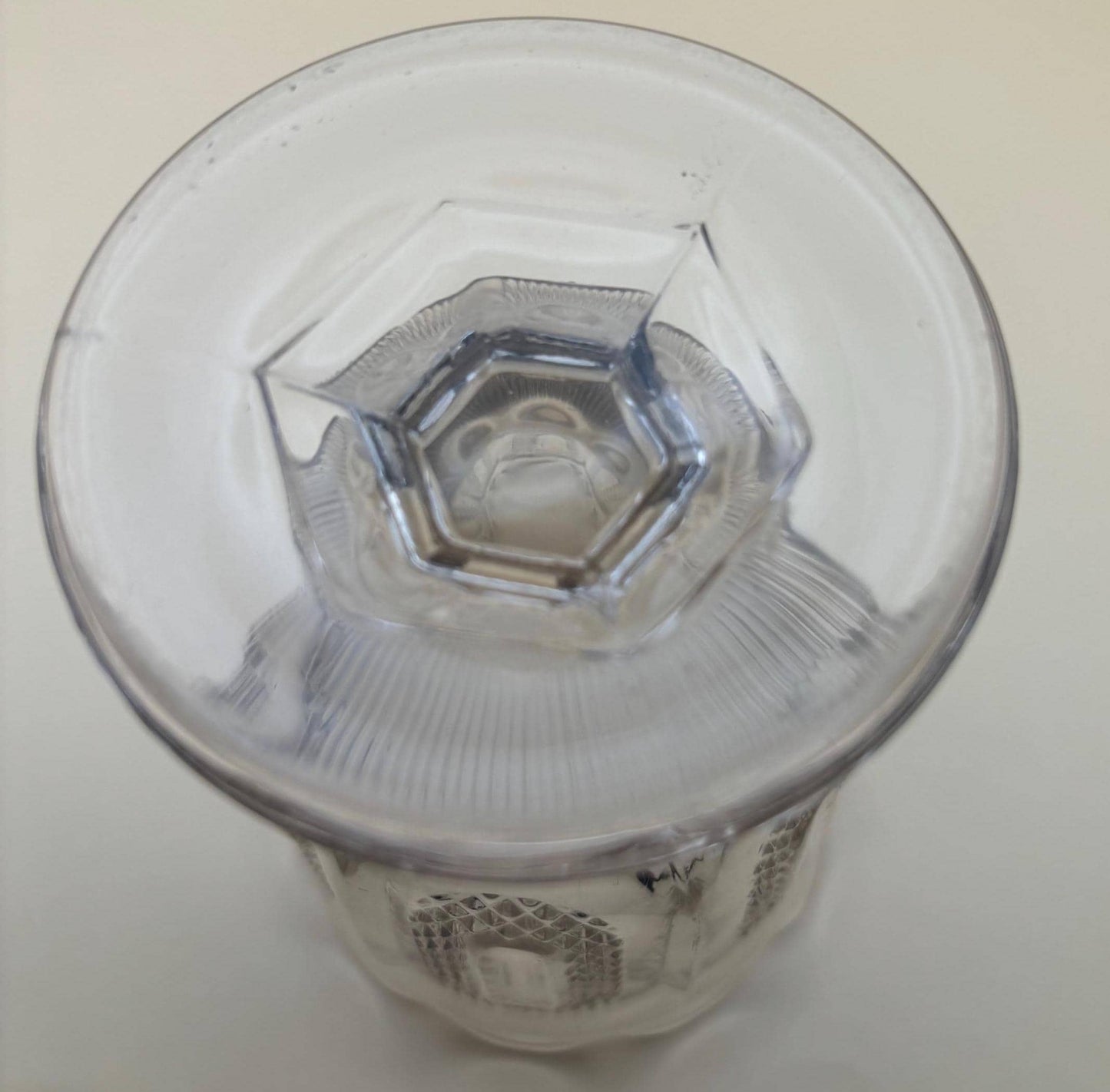 Antique Glass Footed Compote Glass Bowl EAPG Glass Footed Bowl Buckle Pattern Design Lover Antiques and Vintage