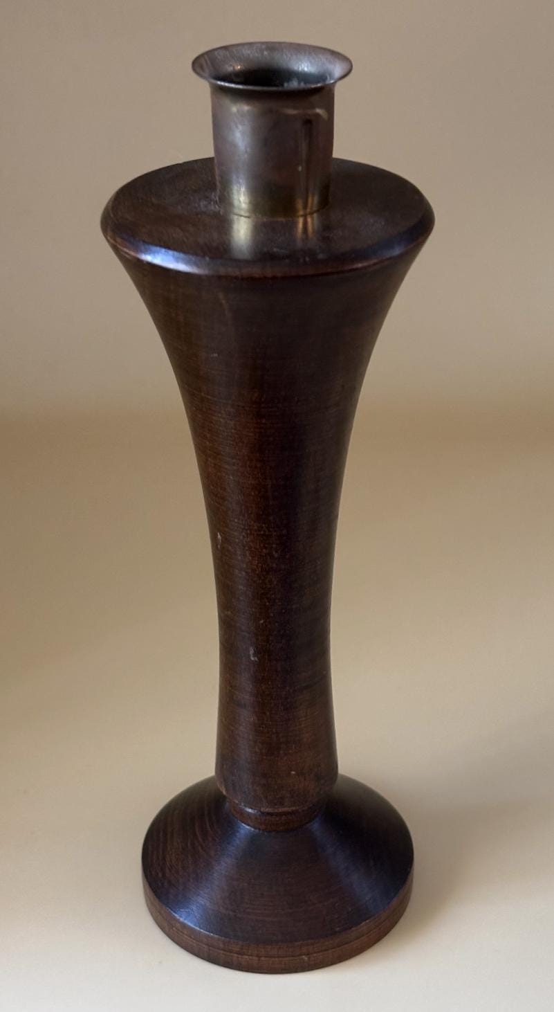 Vintage Loft Bronze Candle Holders Signed L01500 Set of 2 Lover Antiques and Vintage