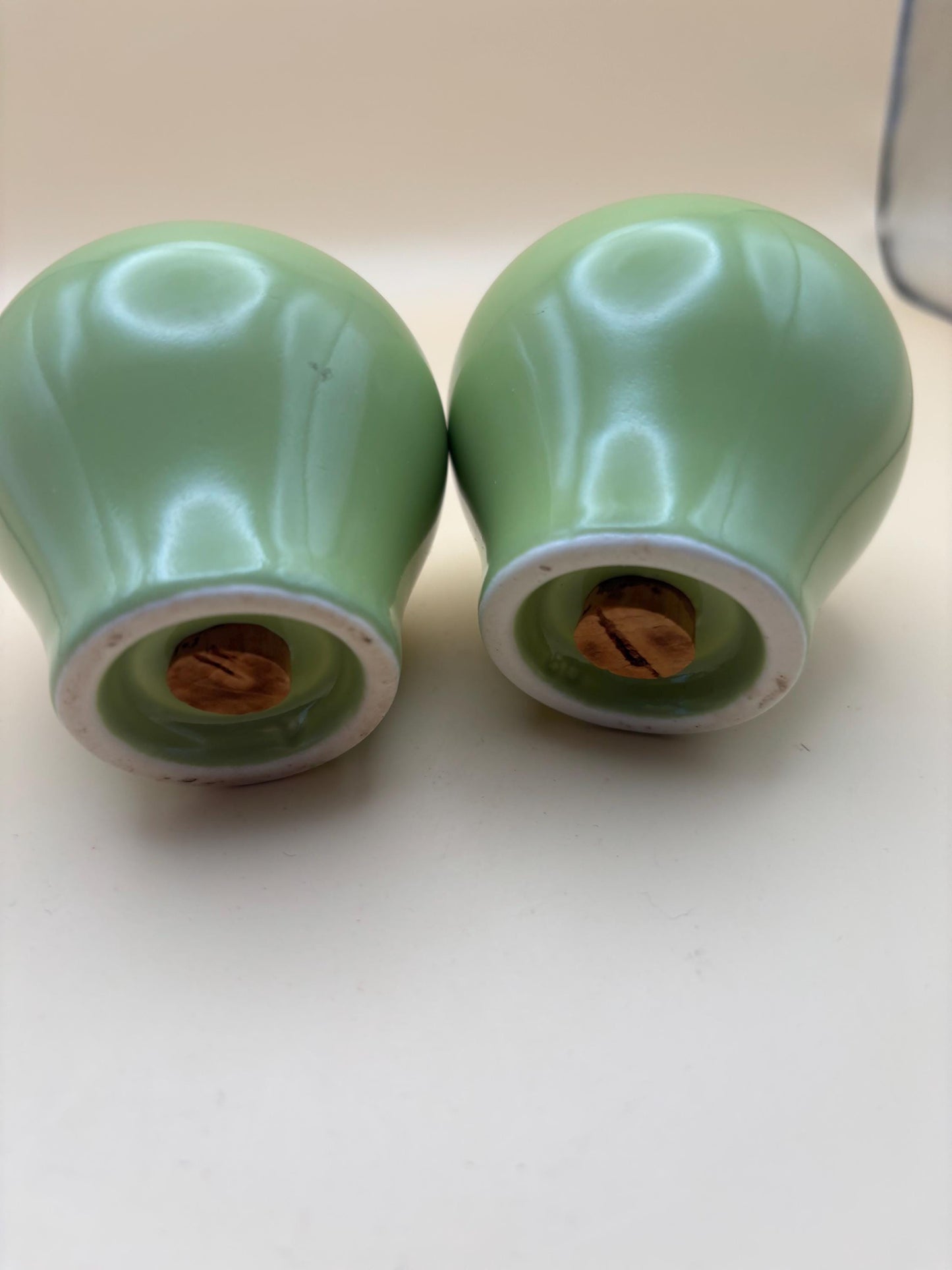 Vintage Fiesta Salt and Pepper Shakers Rhythm Homer Laughlin Duraprint Charm House Chartreuse Green Shakers Lover Antiques and Vintage
